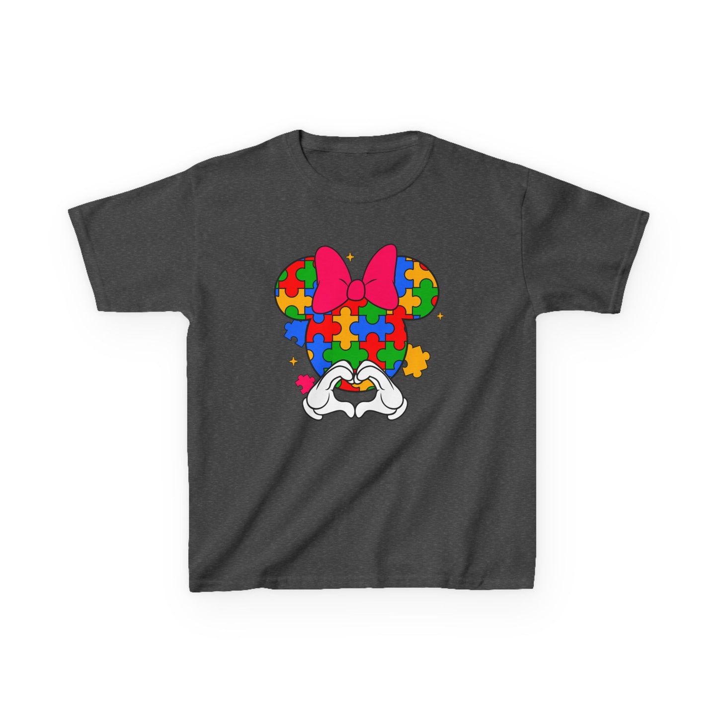 Autism Awareness Puzzle Minnie Kids T-Shirt