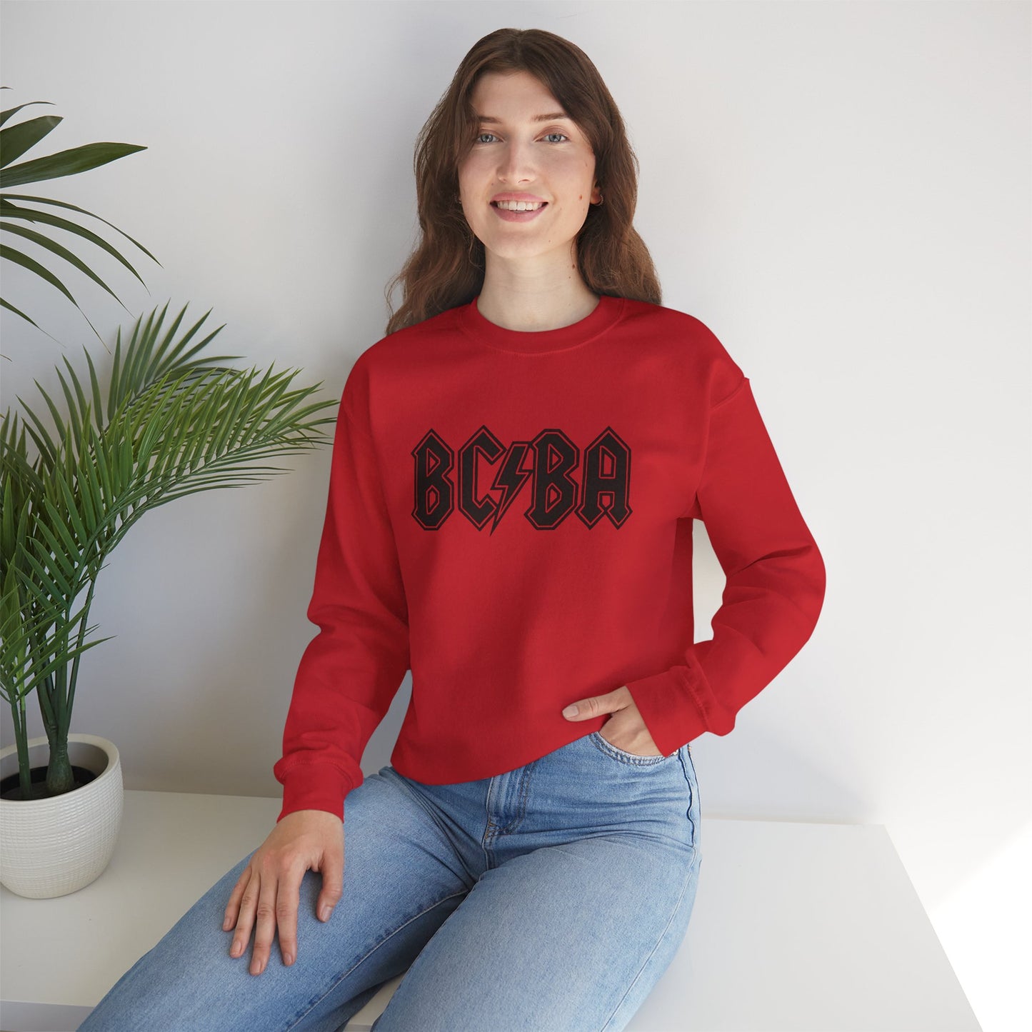 Sweatshirt — BCBA Lightning Logo Crewneck (Rock Band Vintage Style)