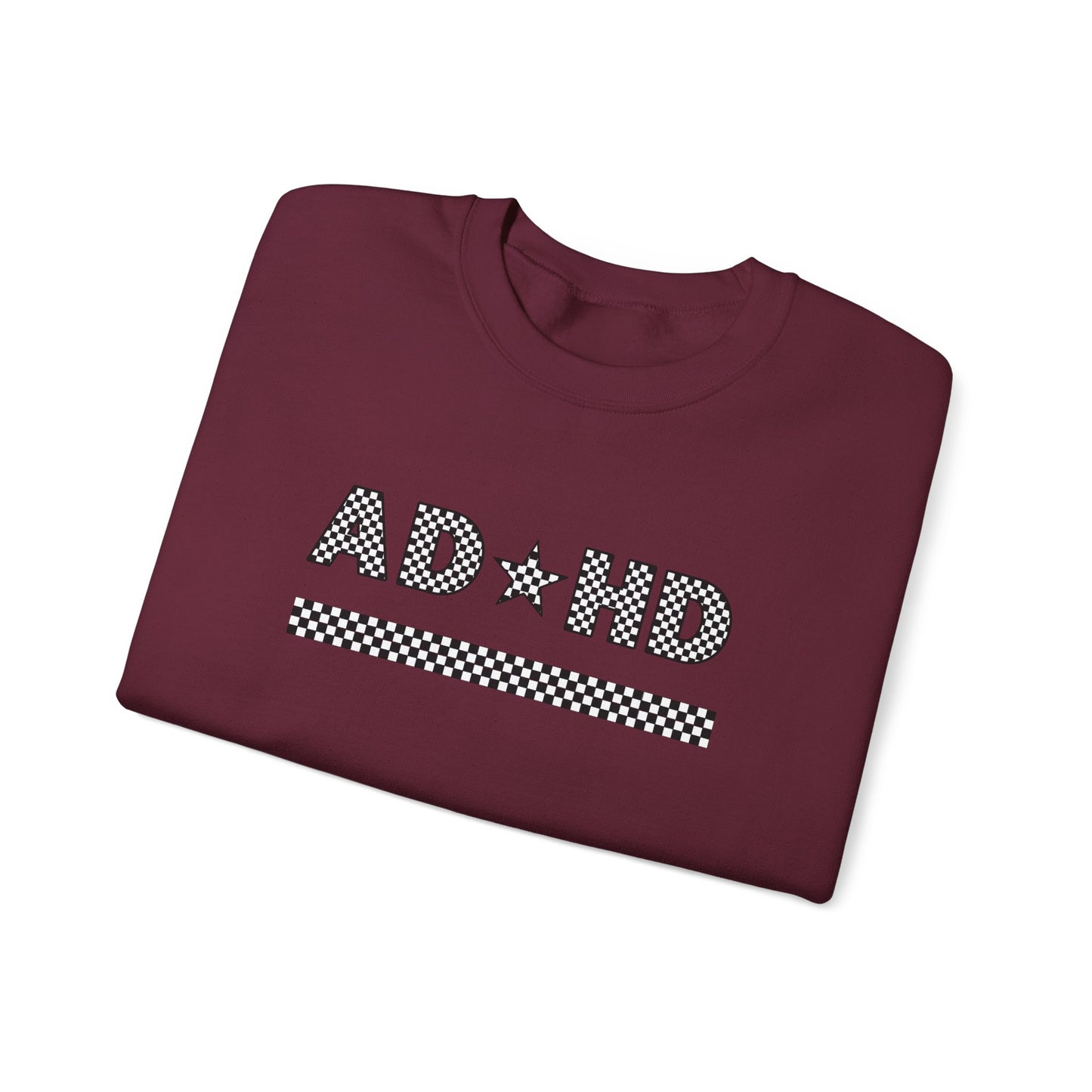 ADHD Star Checkered Crewneck Sweatshirt