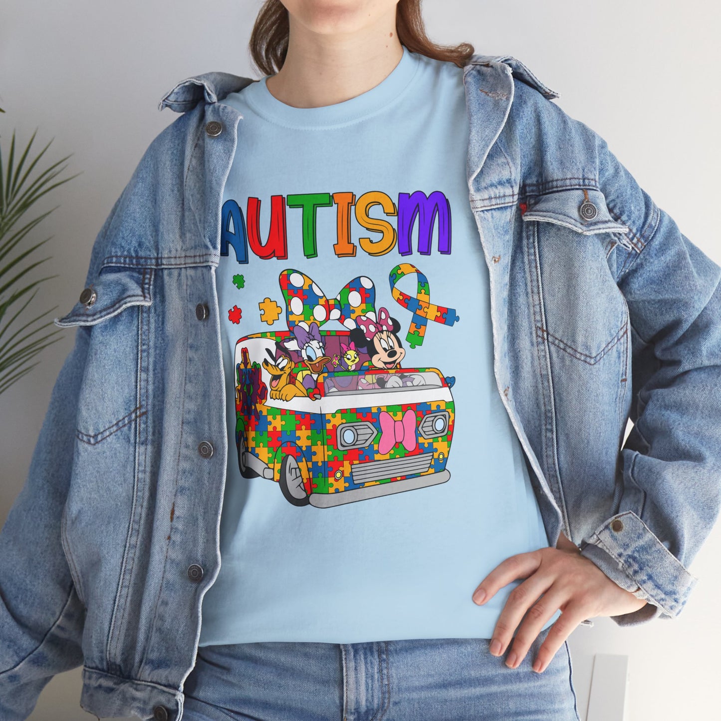 Autism Awareness Puzzle Van T-Shirt — Colorful Support Tee