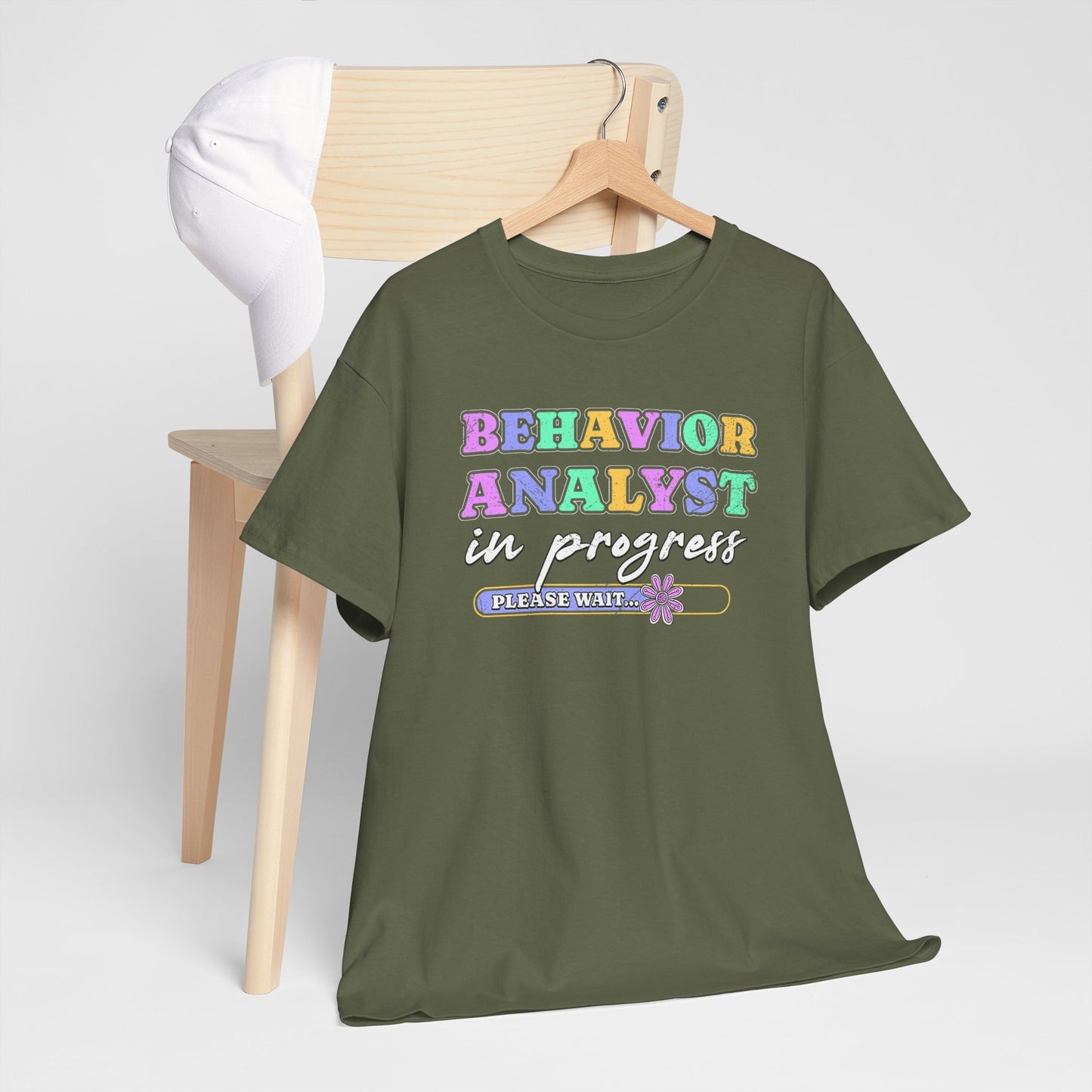 Behavior Analyst in Progress T-Shirt — Pastel Rainbow ABA Therapist Tee