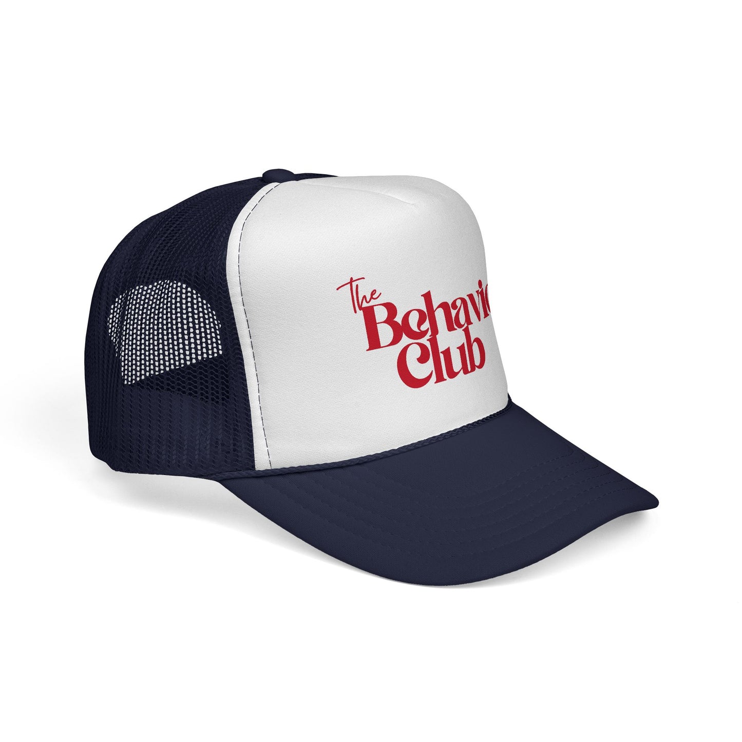 Trucker Hat — "The Behavior Club" Retro Logo Mesh Cap