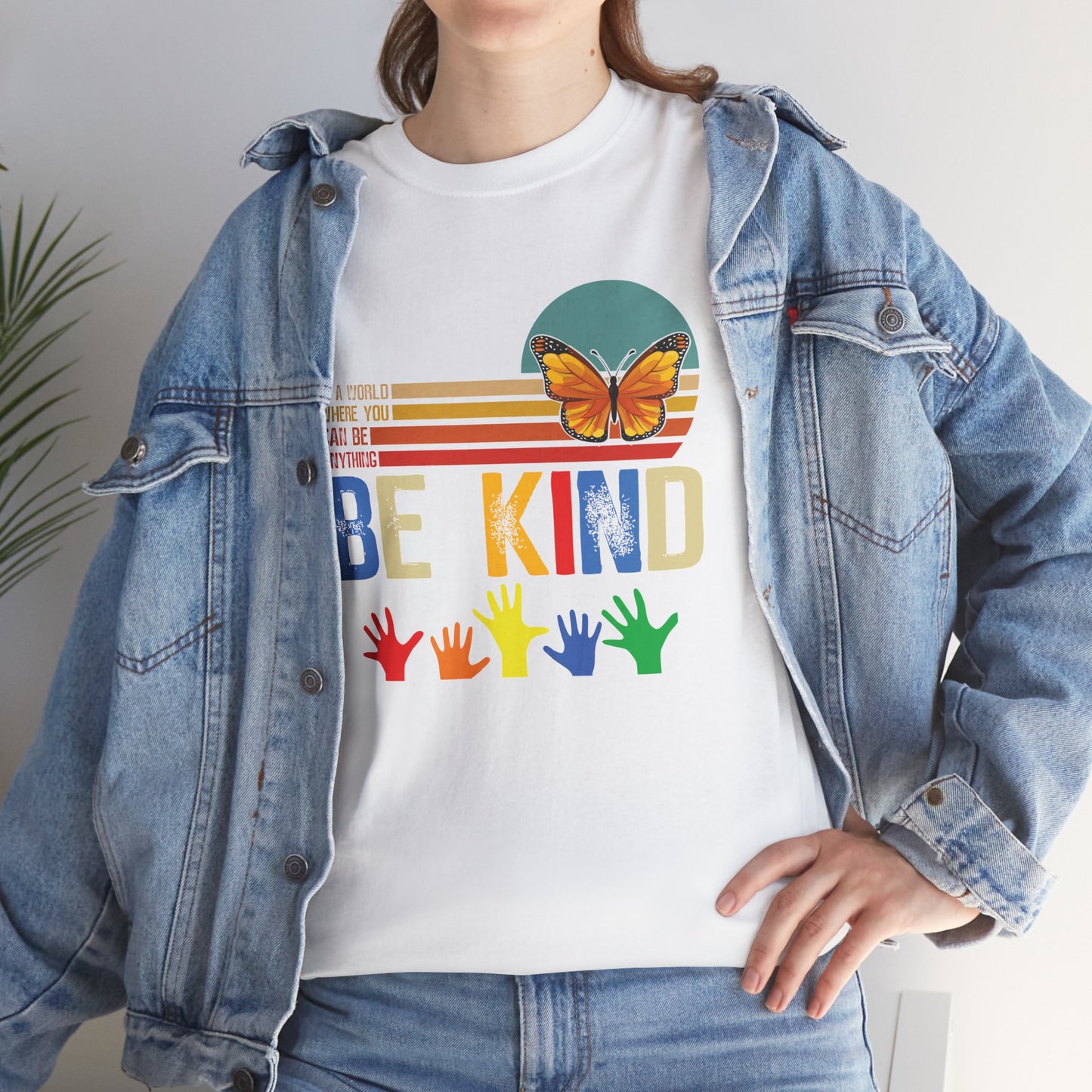 Be Kind Unisex Heavy Cotton Tee - Colorful Inspirational T-Shirt