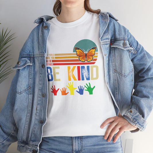 Be Kind Unisex Heavy Cotton Tee - Colorful Inspirational T-Shirt