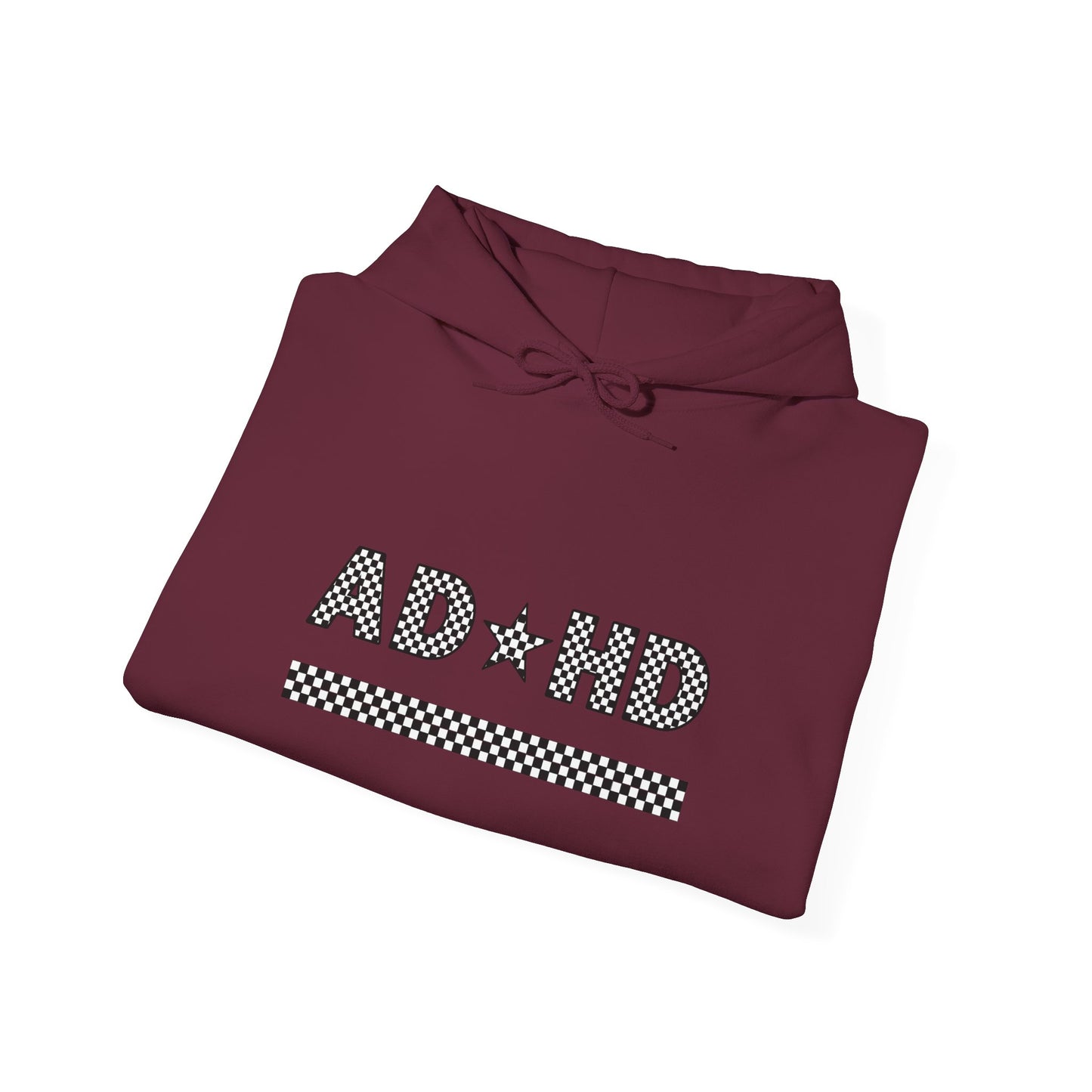 ADHD Star Checkered Hooded Sweatshirt