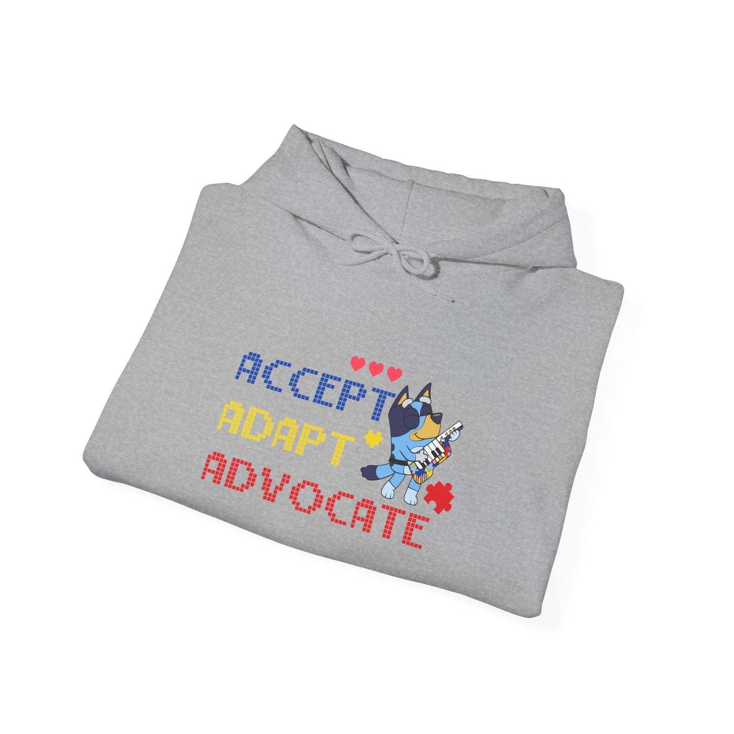 Adopt Advocate Hoodie — "Accept Adapt Advocate" Rescue Dog Paw Print Sweatshirt