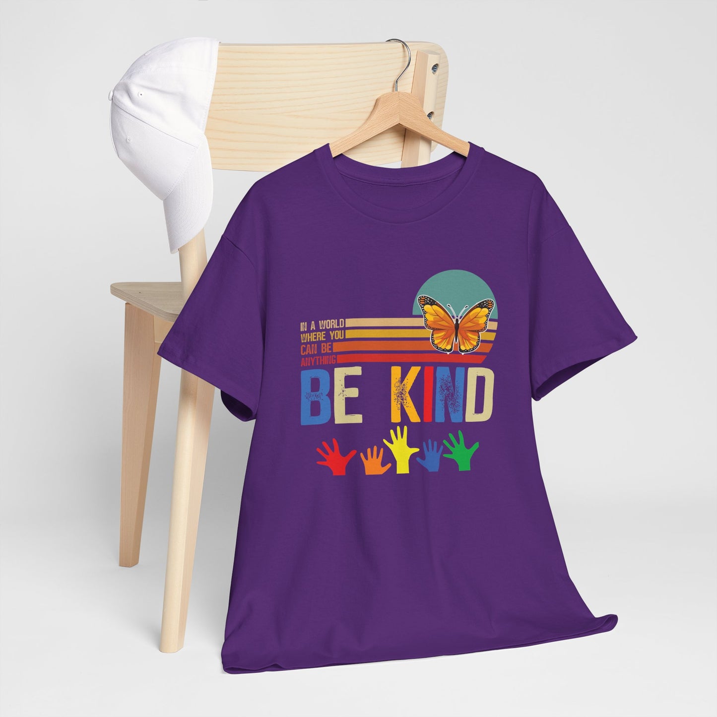 Be Kind Unisex Heavy Cotton Tee - Colorful Inspirational T-Shirt