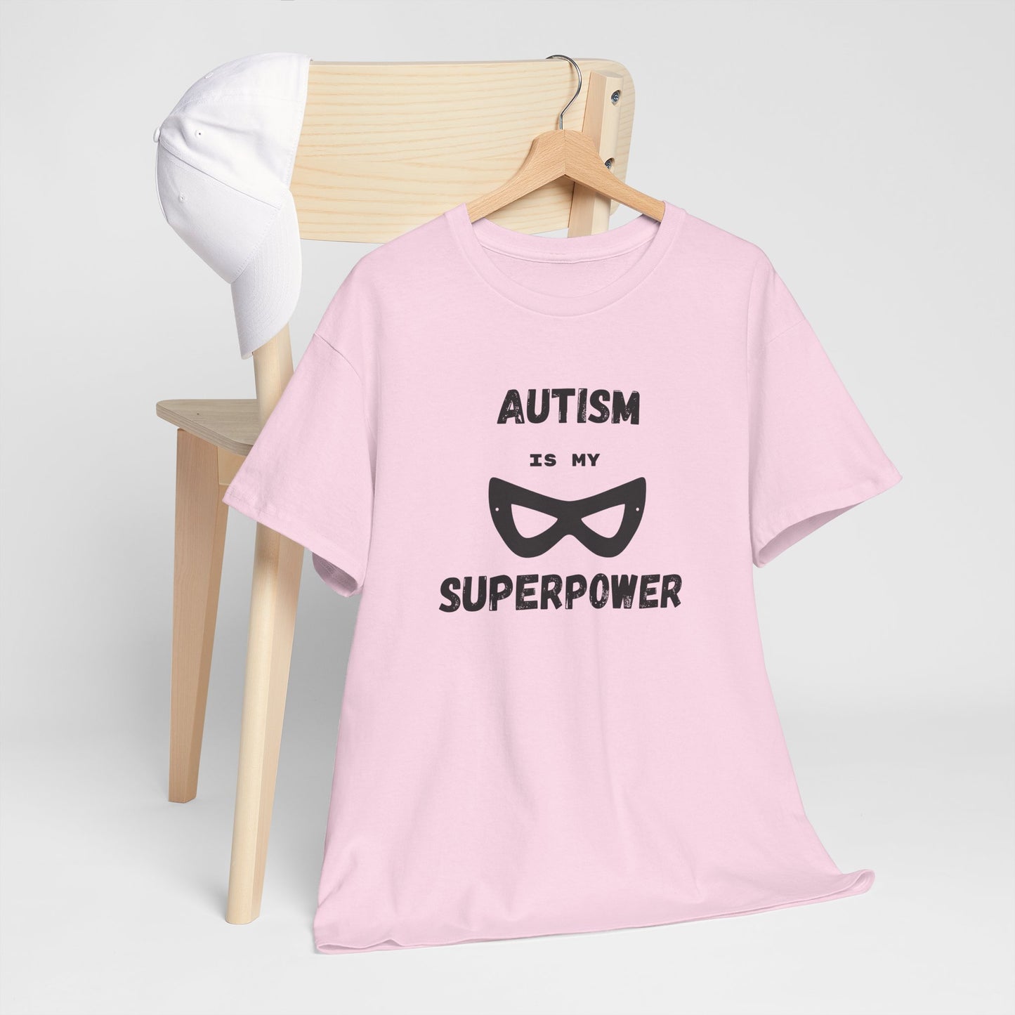 Autism is My Superpower Tee, Unisex Heavy Cotton Shirt, Gift for Autism Awareness, Inclusive Fashion, Inspirational T-Shirt