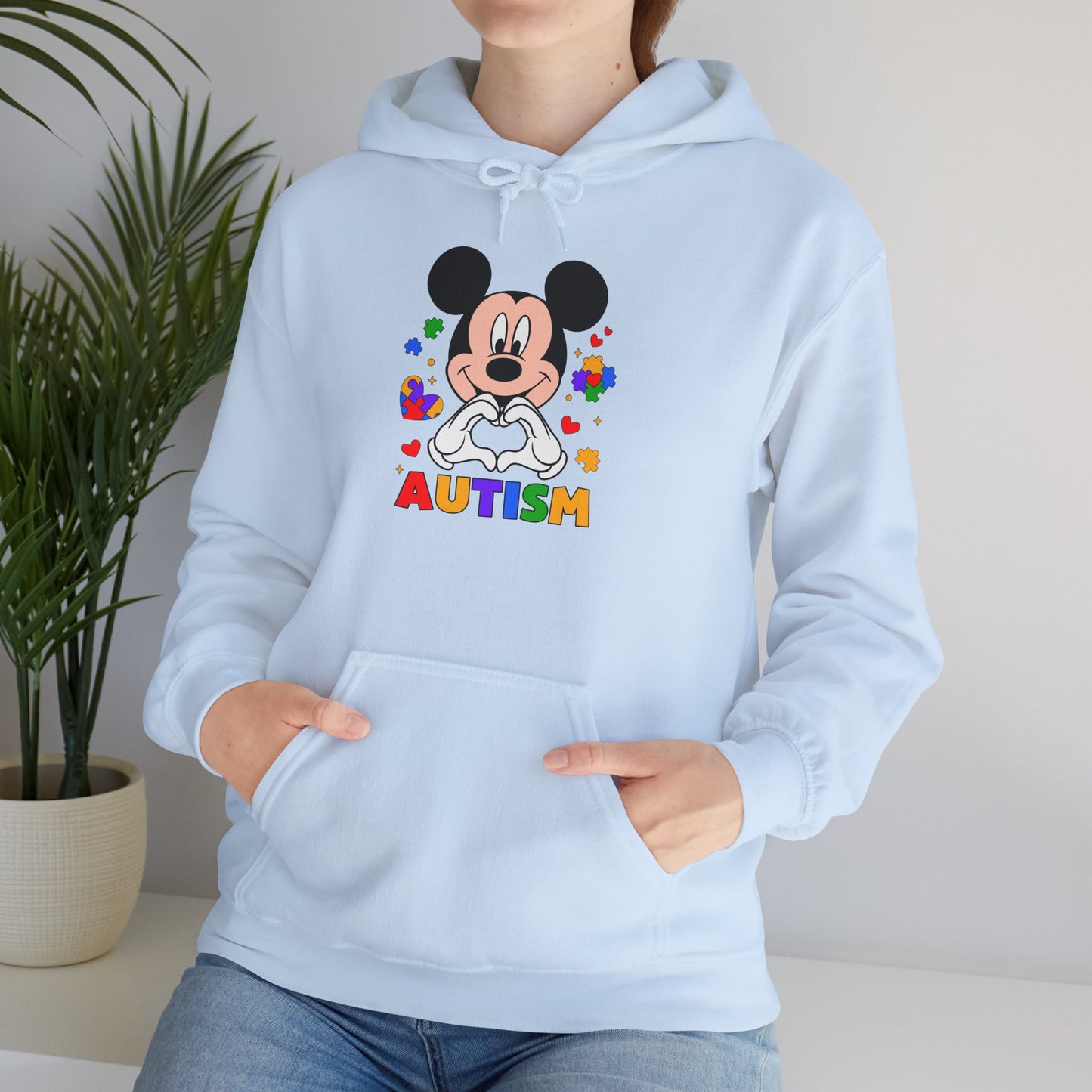 Autism Awareness Hoodie — Colorful Puzzle Heart Design