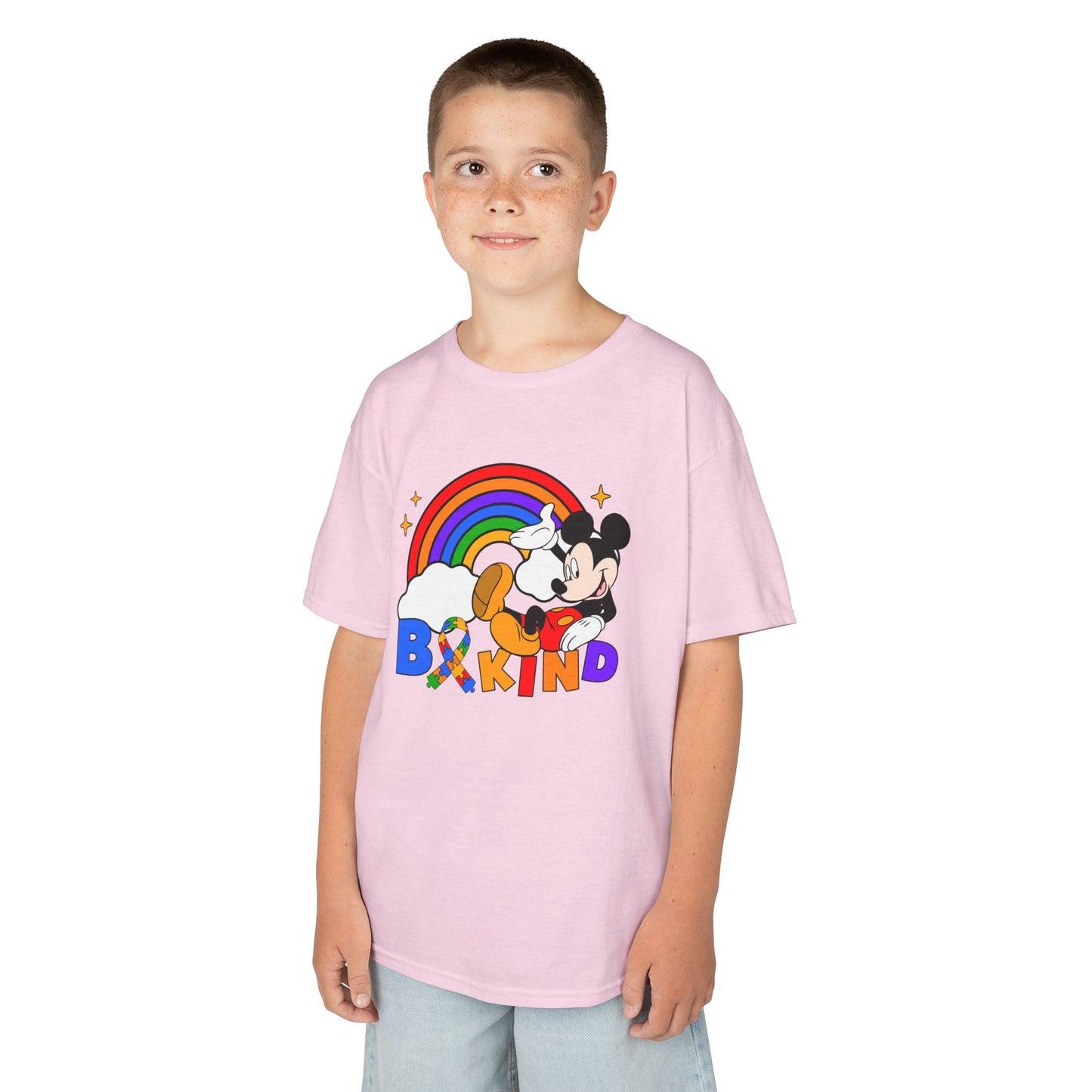 Kids Tee — Be Kind Rainbow Character Design