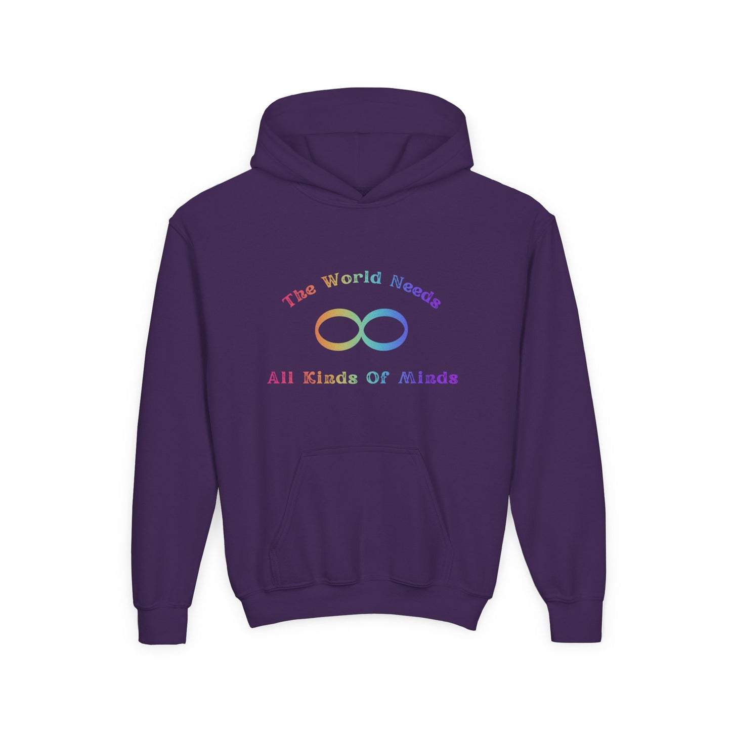 Inclusive Minds Youth Hoodie - The World Needs All Kinds of Minds