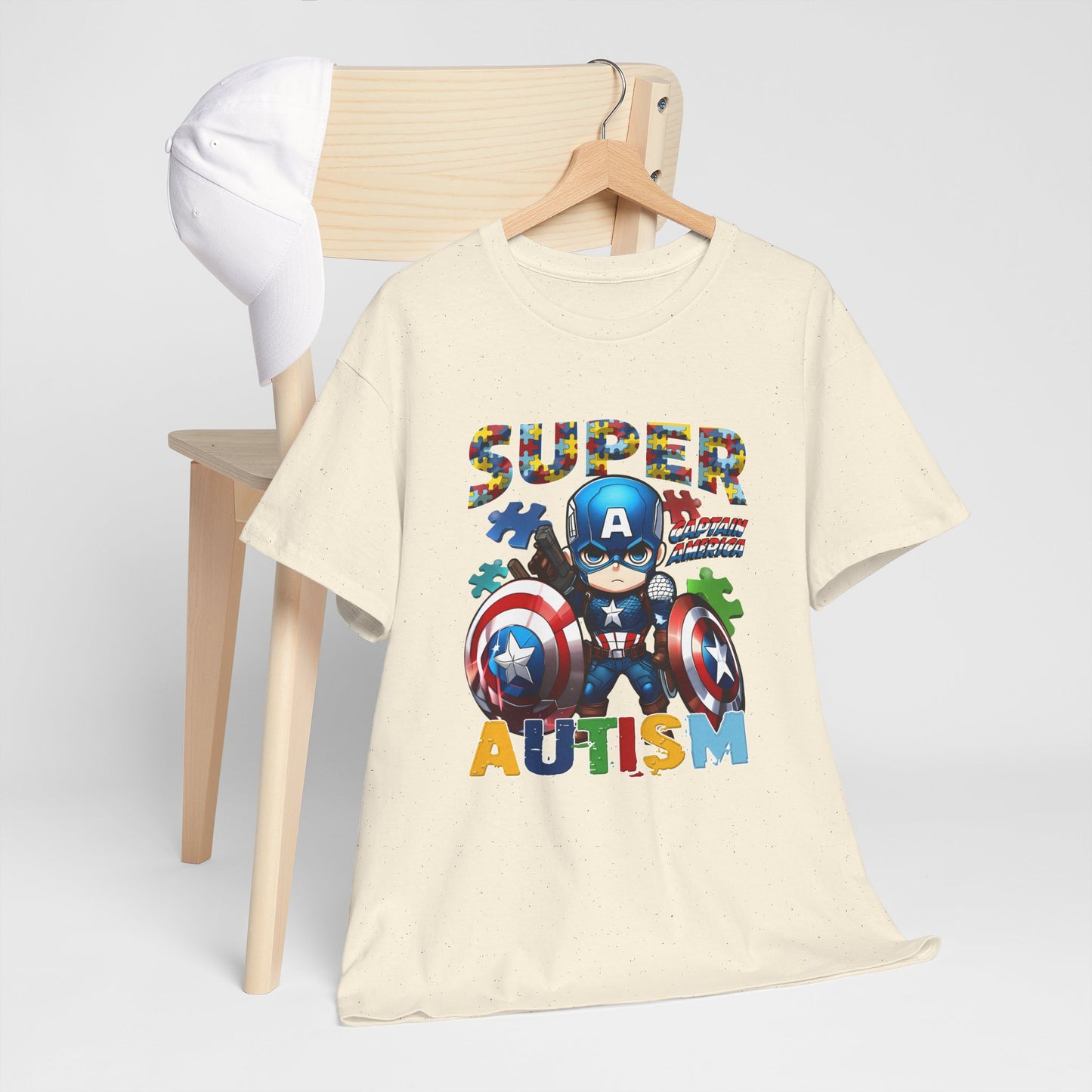 Autism Superhero T-Shirt — "Super Autism" Captain Hero Tee for Kids & Supporters