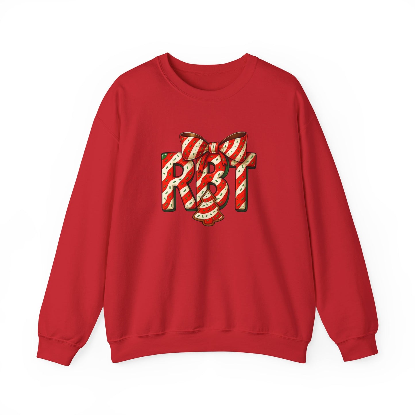 Lil Debbie 'RBT' Tree Cake Holiday Graphic Sweatshirt — Holiday Retro Logo Crewneck