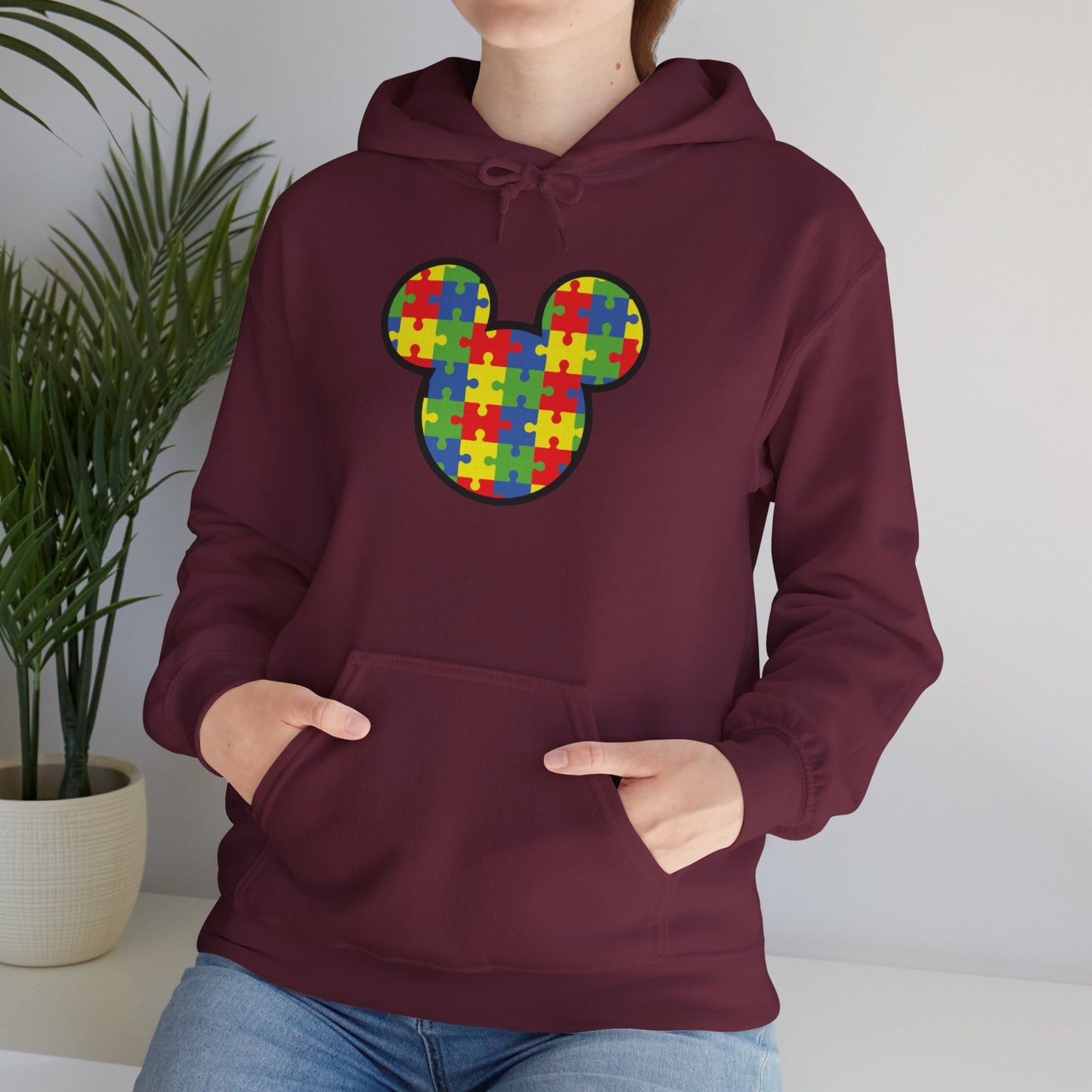 Colorful Puzzle Mickey Hoodie - Unisex Heavy Blend®