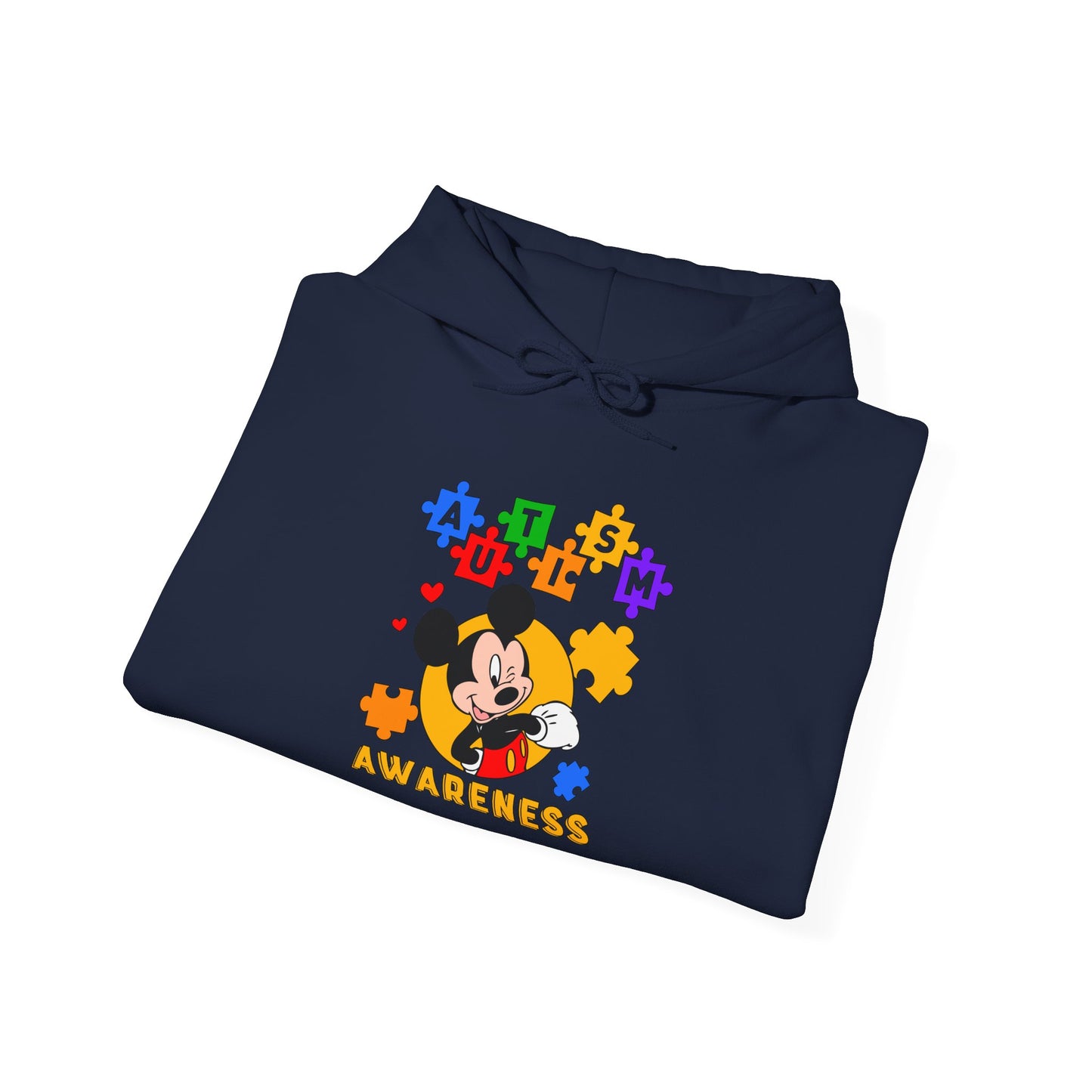 Autism Awareness Hoodie – Colorful Puzzle Heart Design