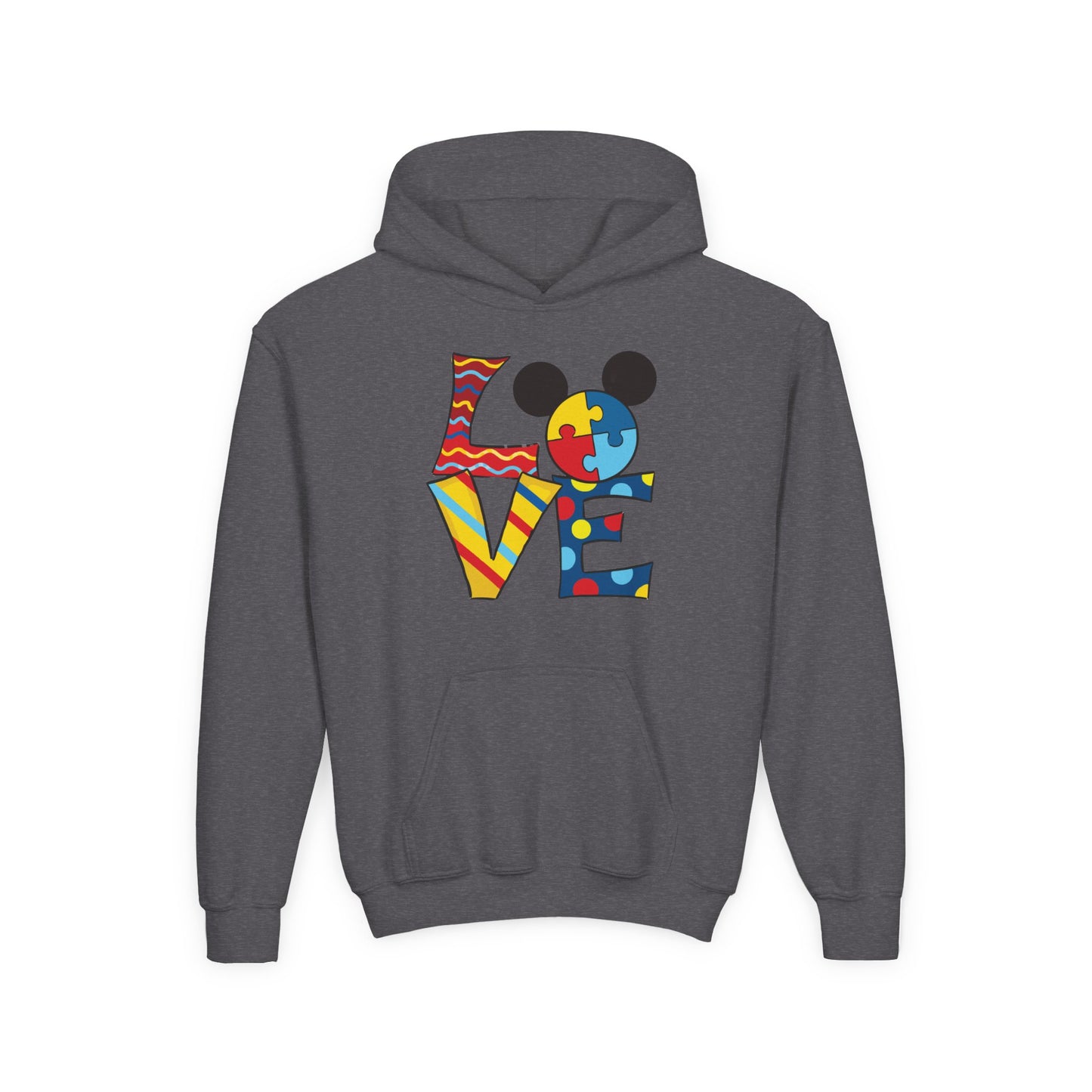 Colorful Puzzle Love Youth Hoodie