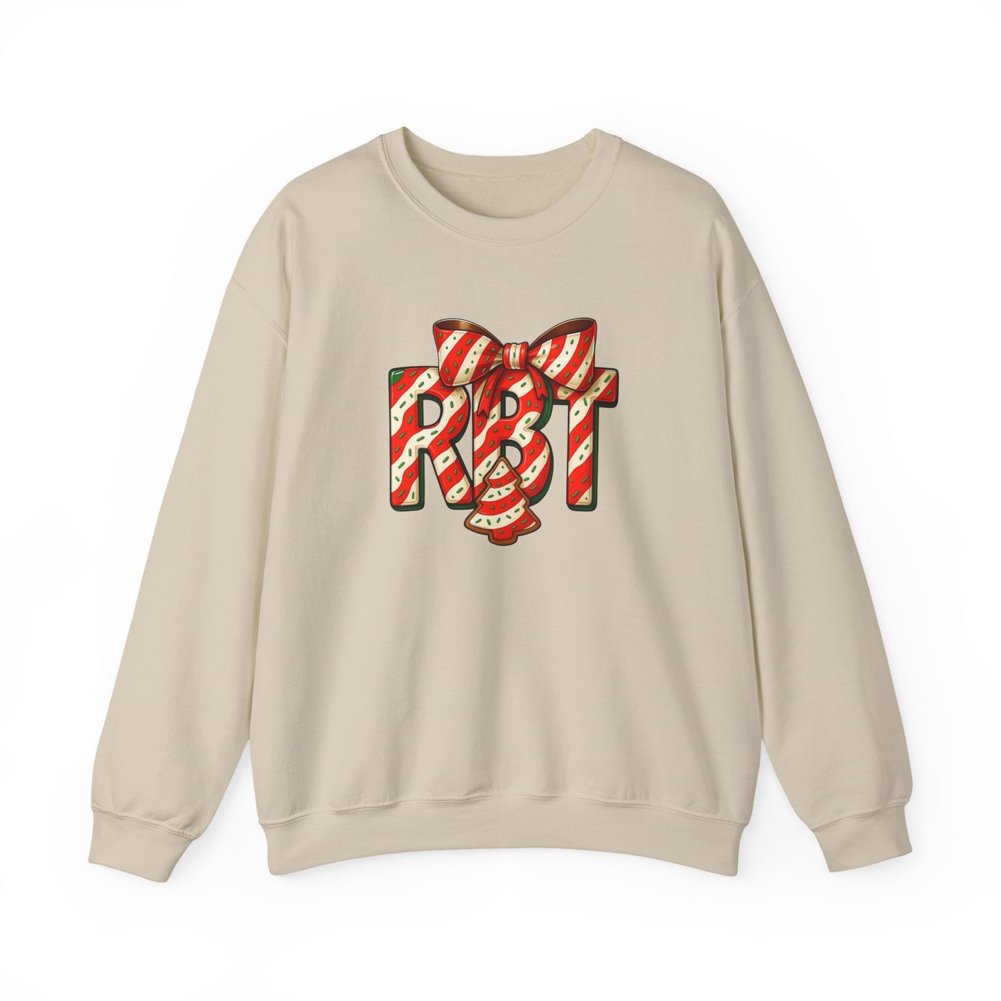 Lil Debbie 'RBT' Tree Cake Holiday Graphic Sweatshirt — Holiday Retro Logo Crewneck
