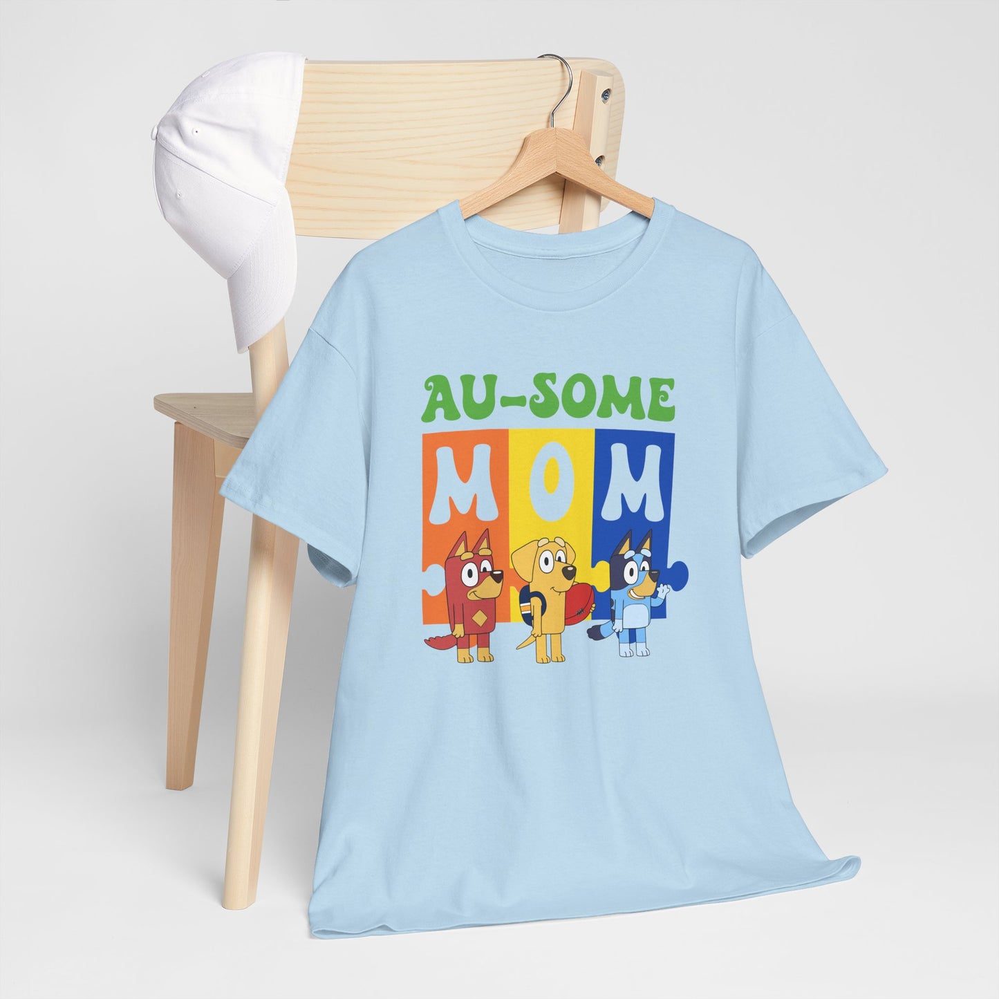 Au-some Mom T-Shirt – Colorful Cartoon Characters Mother’s Day Tee