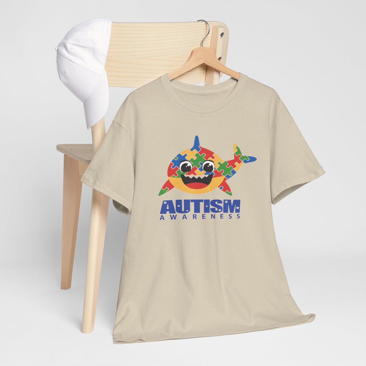 T-Shirt Baby Shark Autism Awareness Unisex Heavy Cotton Tee