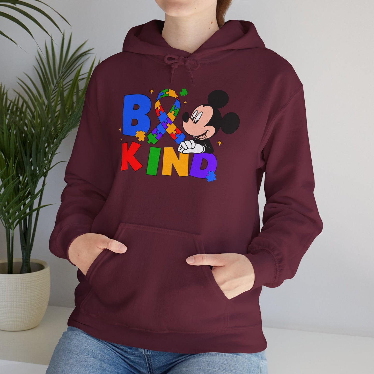Be Kind Hoodie — Rainbow Ribbon Mickey Mouse Anti-Bullying Sweatshirt