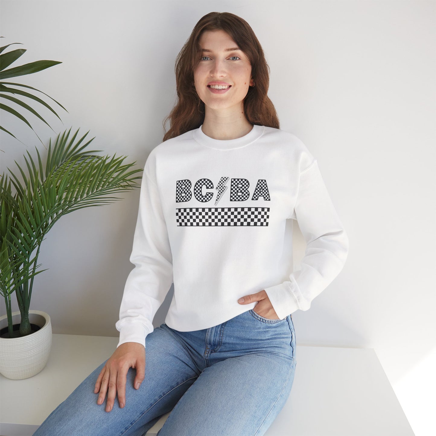 BCBA Lightening Checkerboard Crewneck Sweatshirt