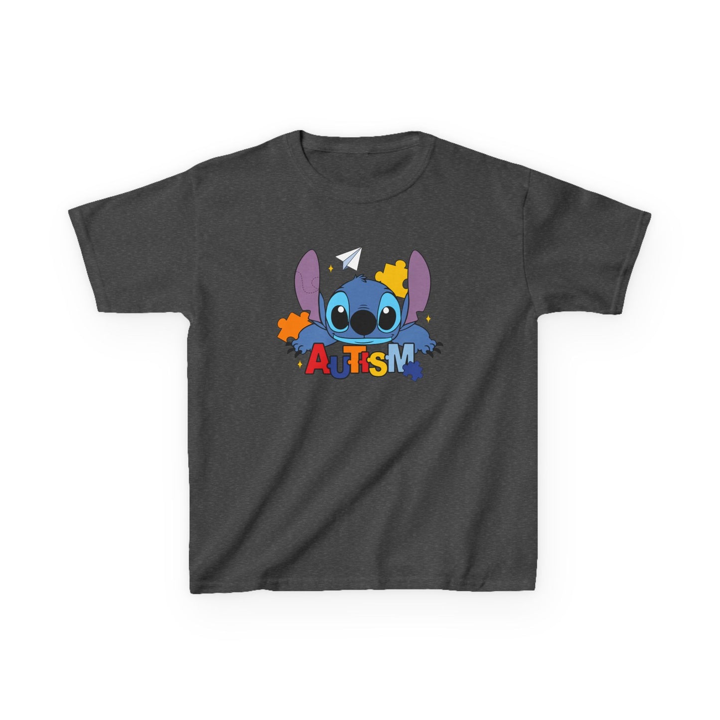 Kids Tee — Cute Stitch Autism Puzzle Design