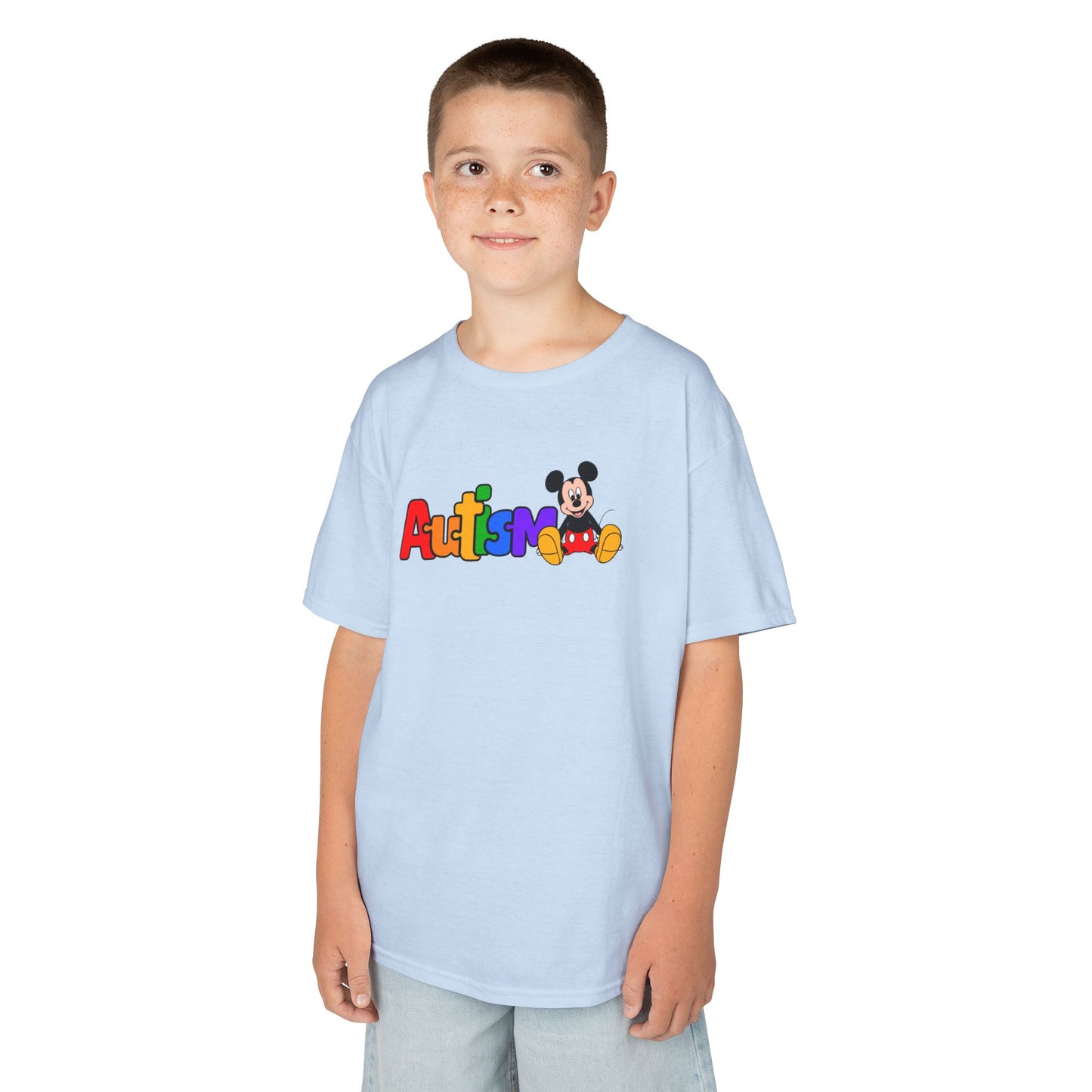 Kids T-Shirt — Colorful 'Autism' Rainbow Design
