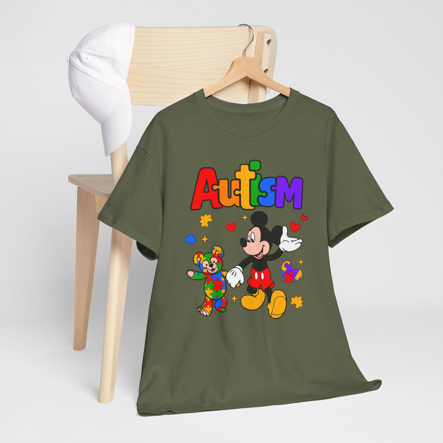Autism Awareness T-Shirt — Colorful Puzzle Heart Design