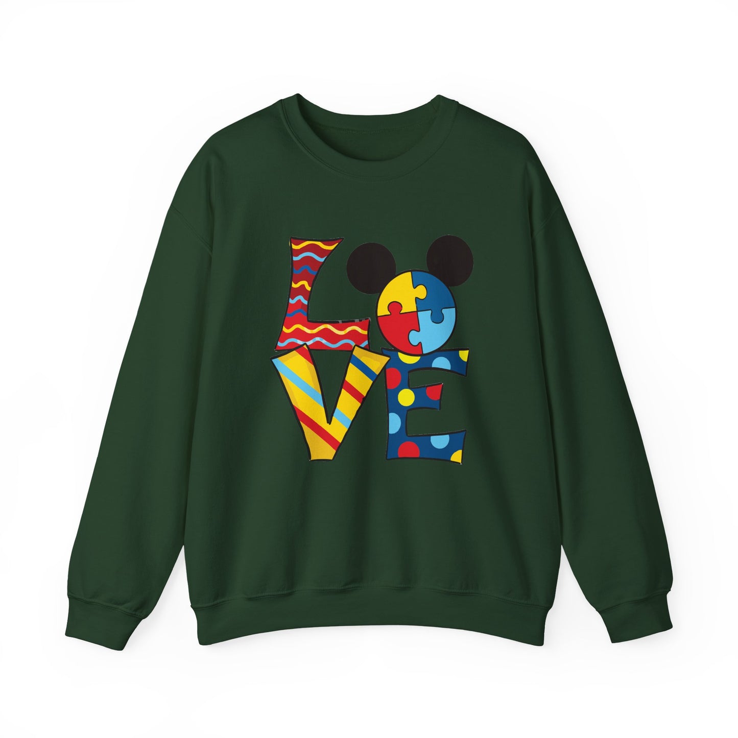 Autism Awareness LOVE Crewneck Sweatshirt
