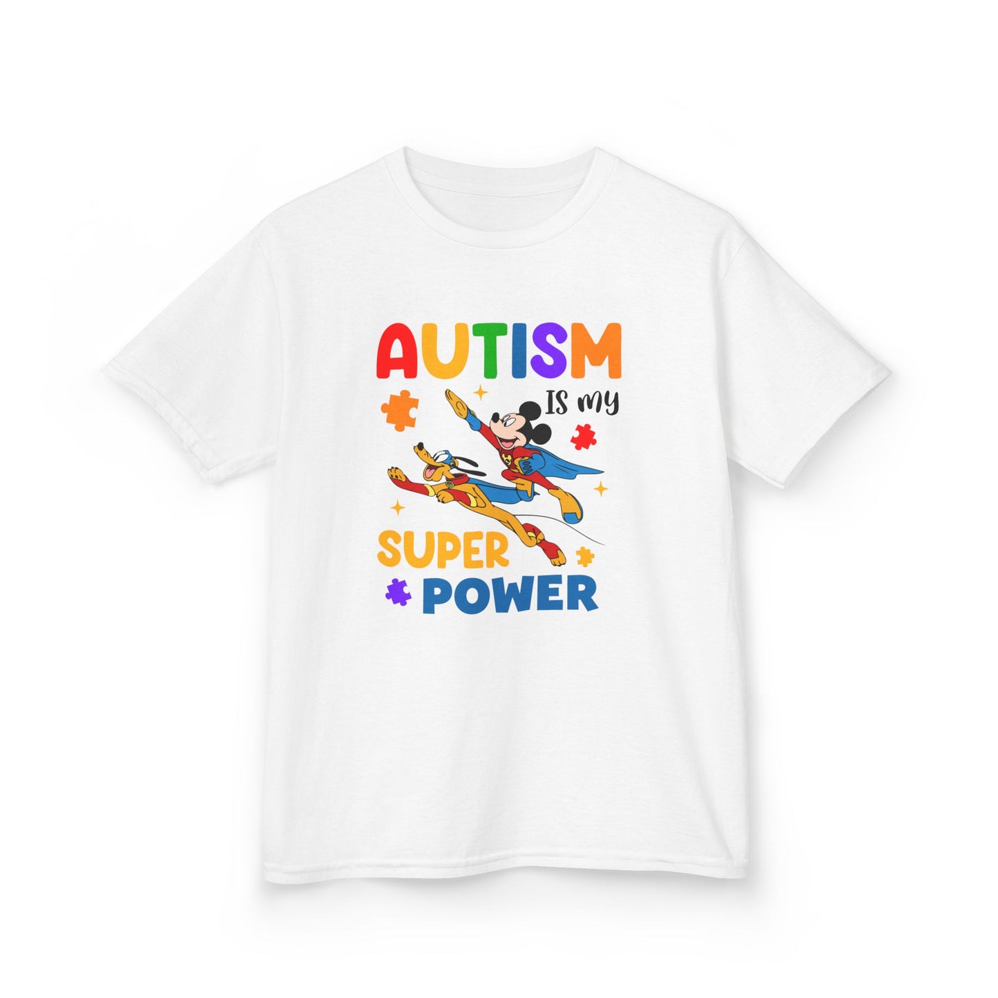 Autism Is My Superpower Kids T-Shirt — Colorful Awareness Tee