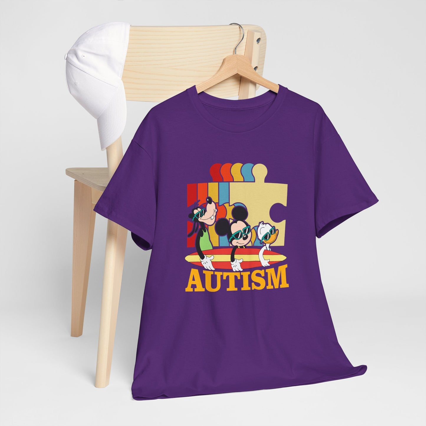 Autism Awareness Tee — Colorful Puzzle & Playful Characters Design