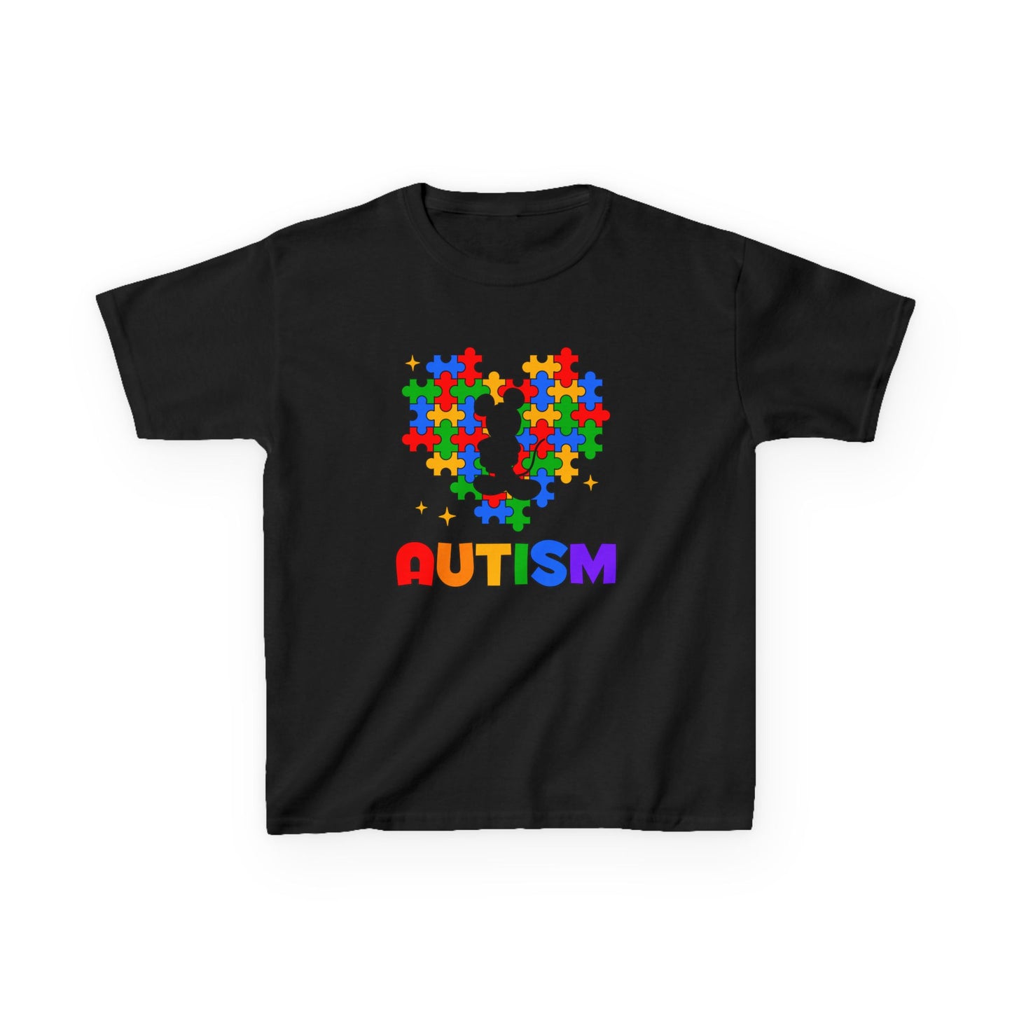 Kids Autism Puzzle-Heart T-Shirt — Colorful Awareness Tee