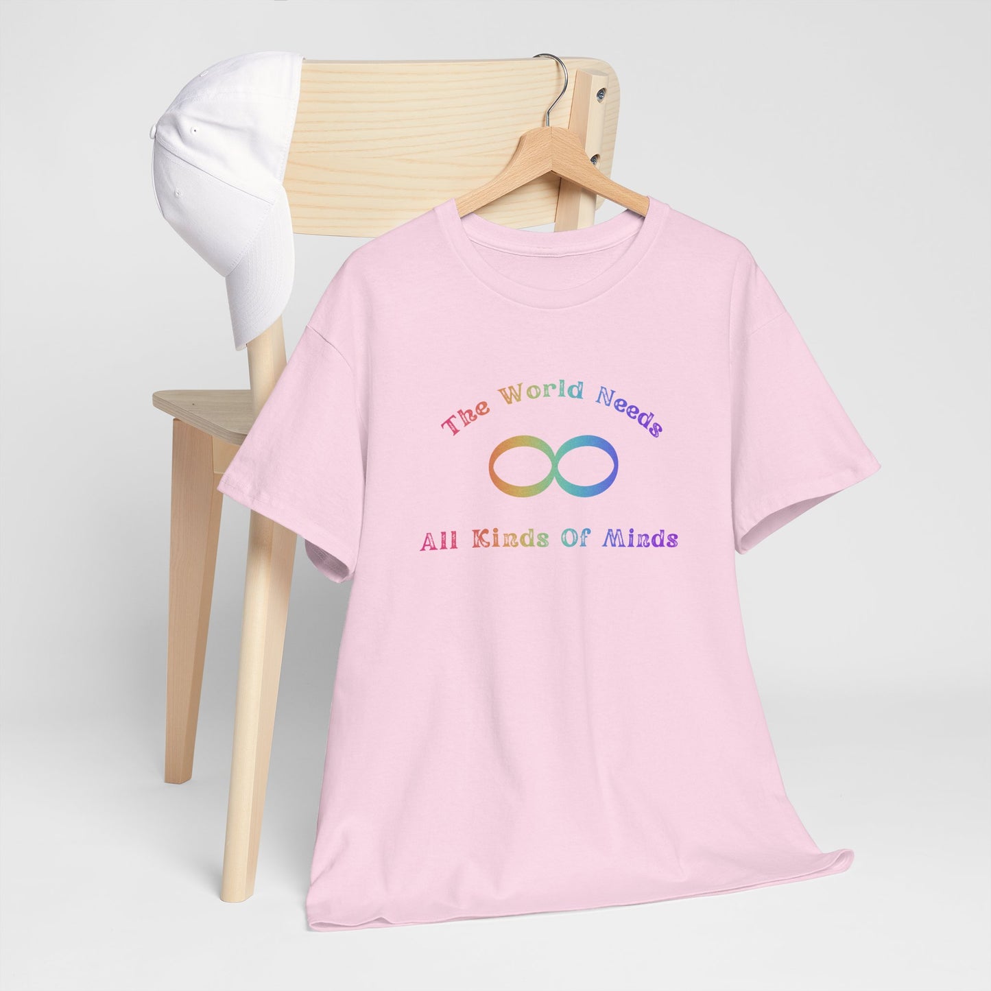 Inclusive Message Unisex Tee - 'The World Needs All Kinds of Minds'