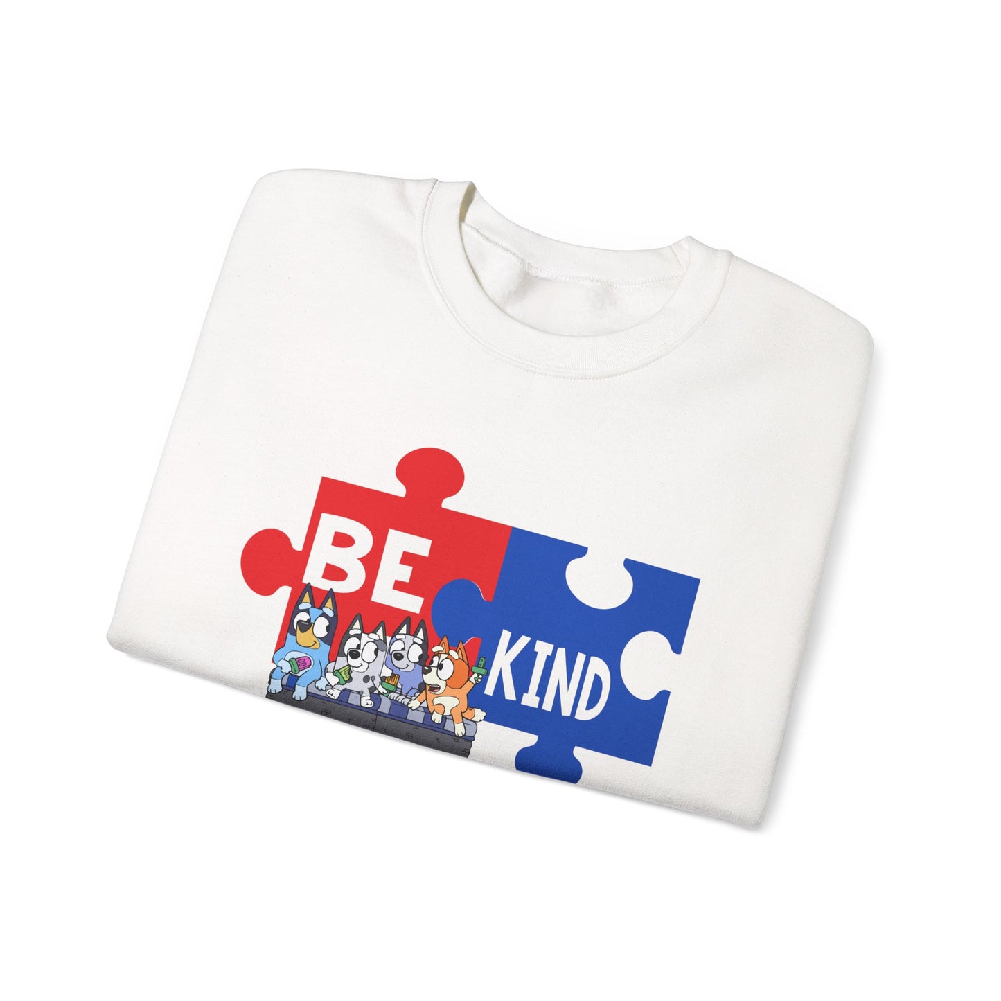 Be Kind Puzzle Sweatshirt — Inspirational Autism Awareness Crewneck