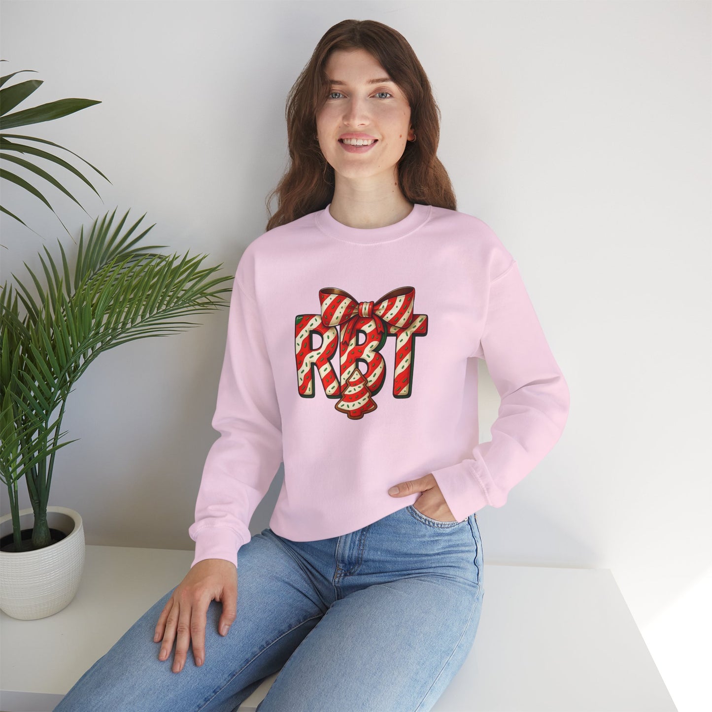 Lil Debbie 'RBT' Tree Cake Holiday Graphic Sweatshirt — Holiday Retro Logo Crewneck