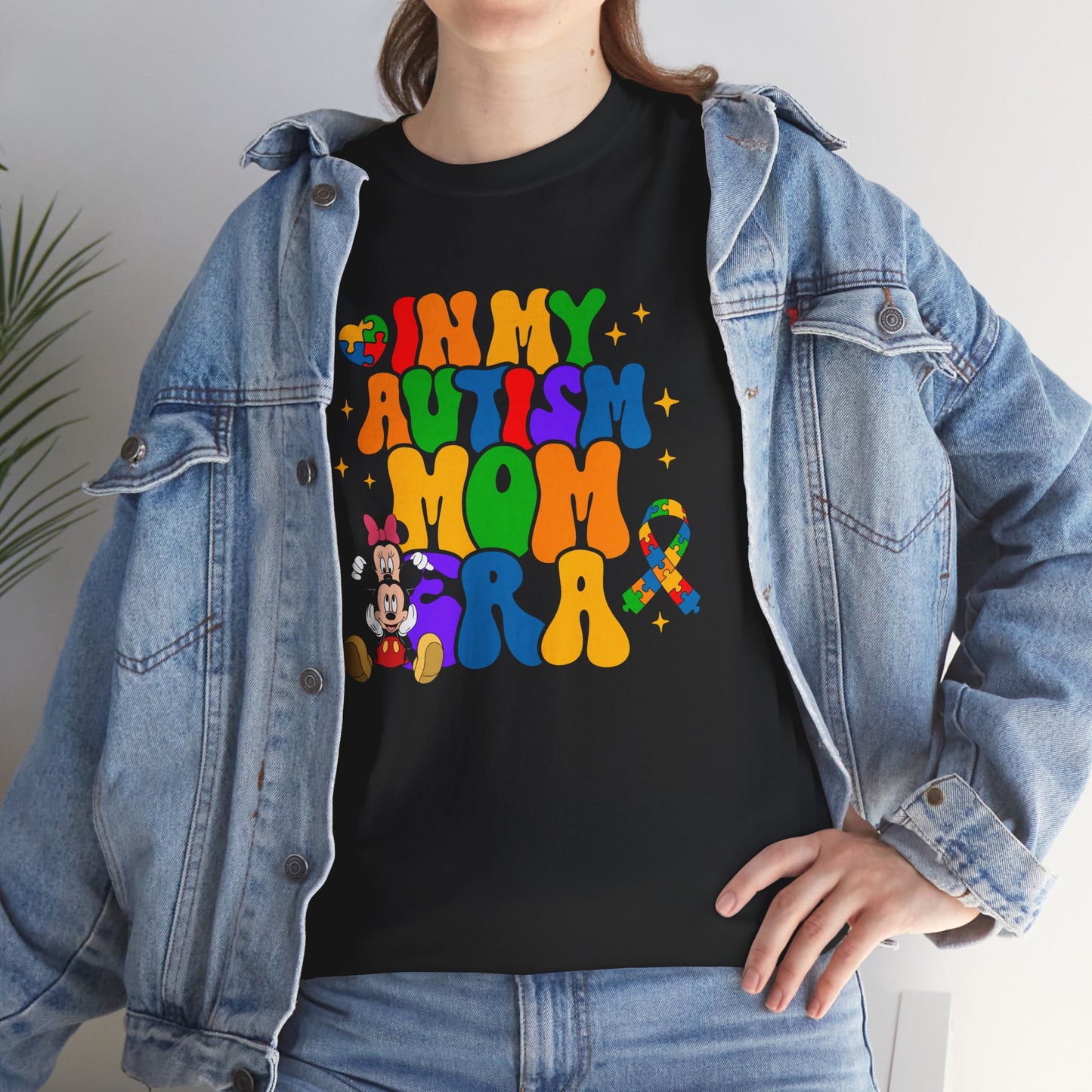 Autism Era Mom T-Shirt – Colorful Puzzle Heart Awareness Tee