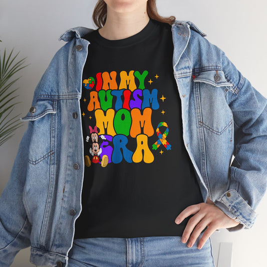 Autism Era Mom T-Shirt – Colorful Puzzle Heart Awareness Tee