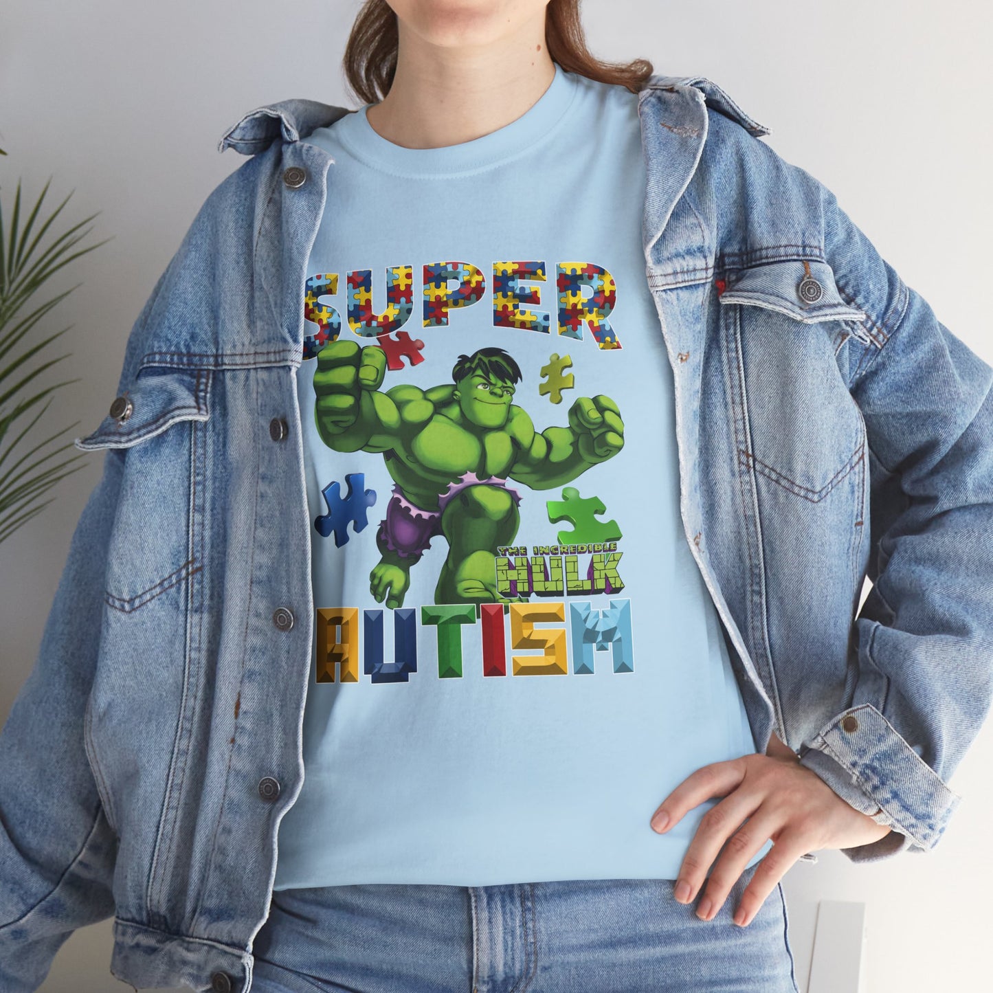 Autism Superhero Tee — 'Super Autism' Puzzle-Pattern Kids Shirt