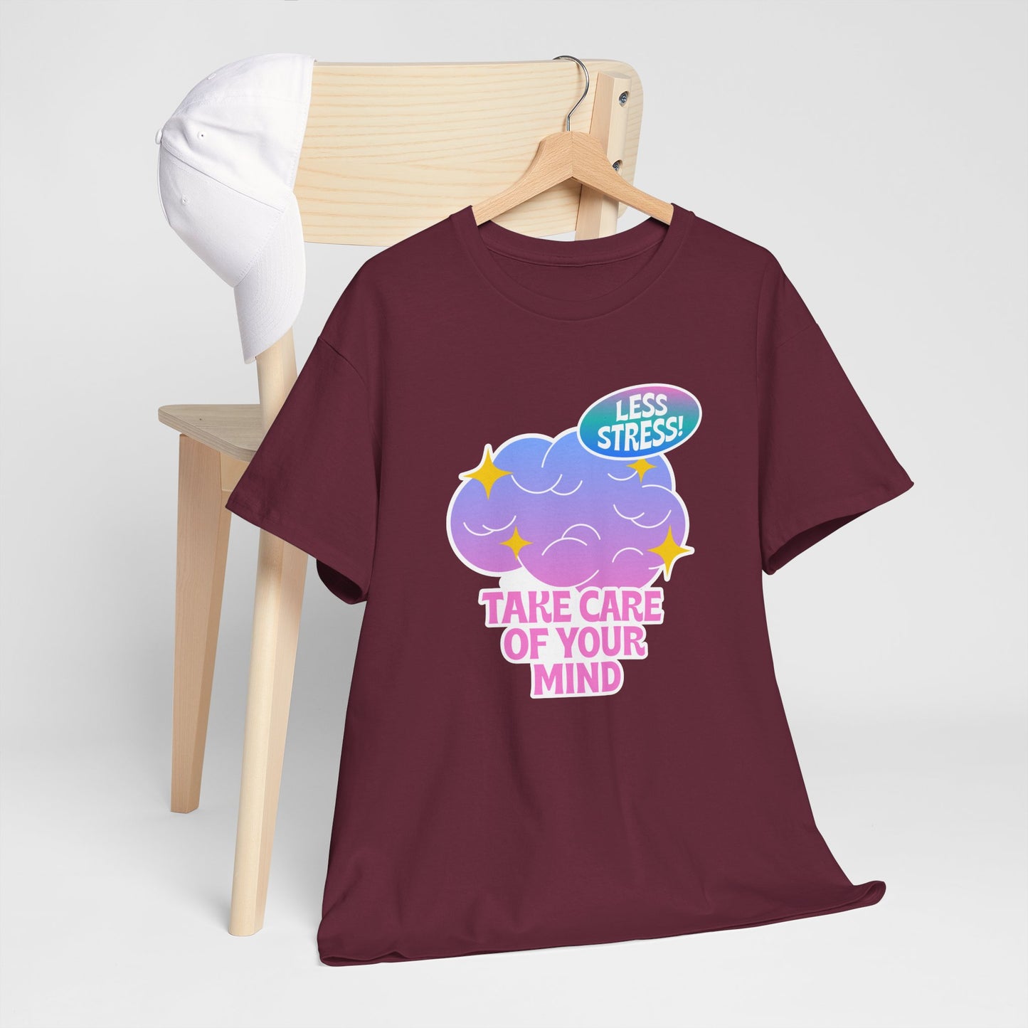Stress Relief Unisex Cotton Tee - Take Care of Your Mind