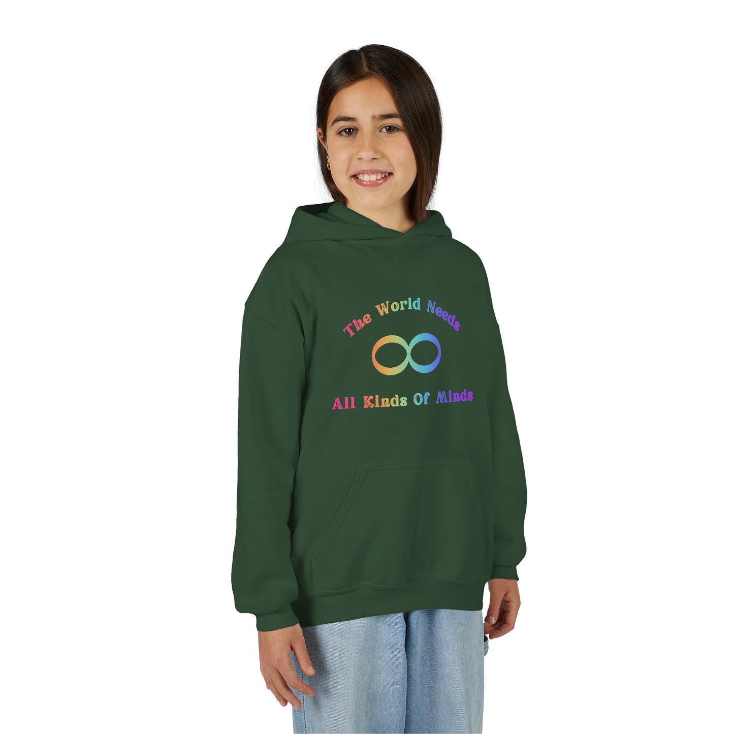 Inclusive Minds Youth Hoodie - The World Needs All Kinds of Minds