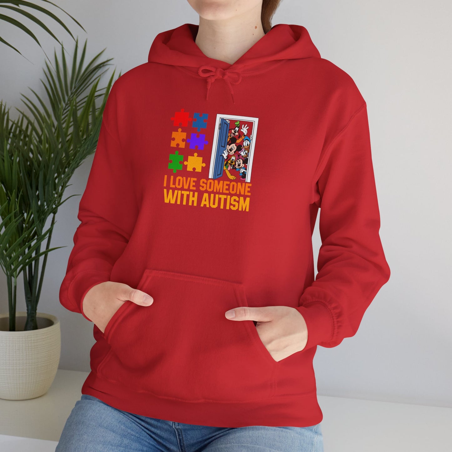 I Love Someone With Autism Hoodie — Puzzle Heart Awareness Sweatshirt