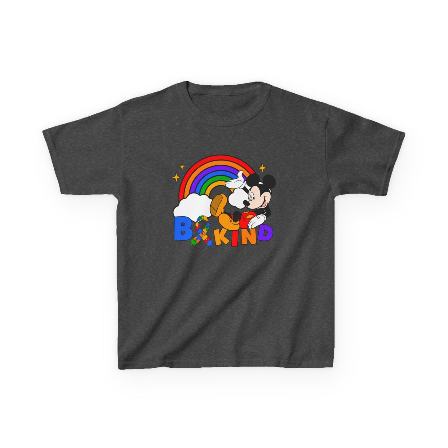 Kids Tee — Be Kind Rainbow Character Design