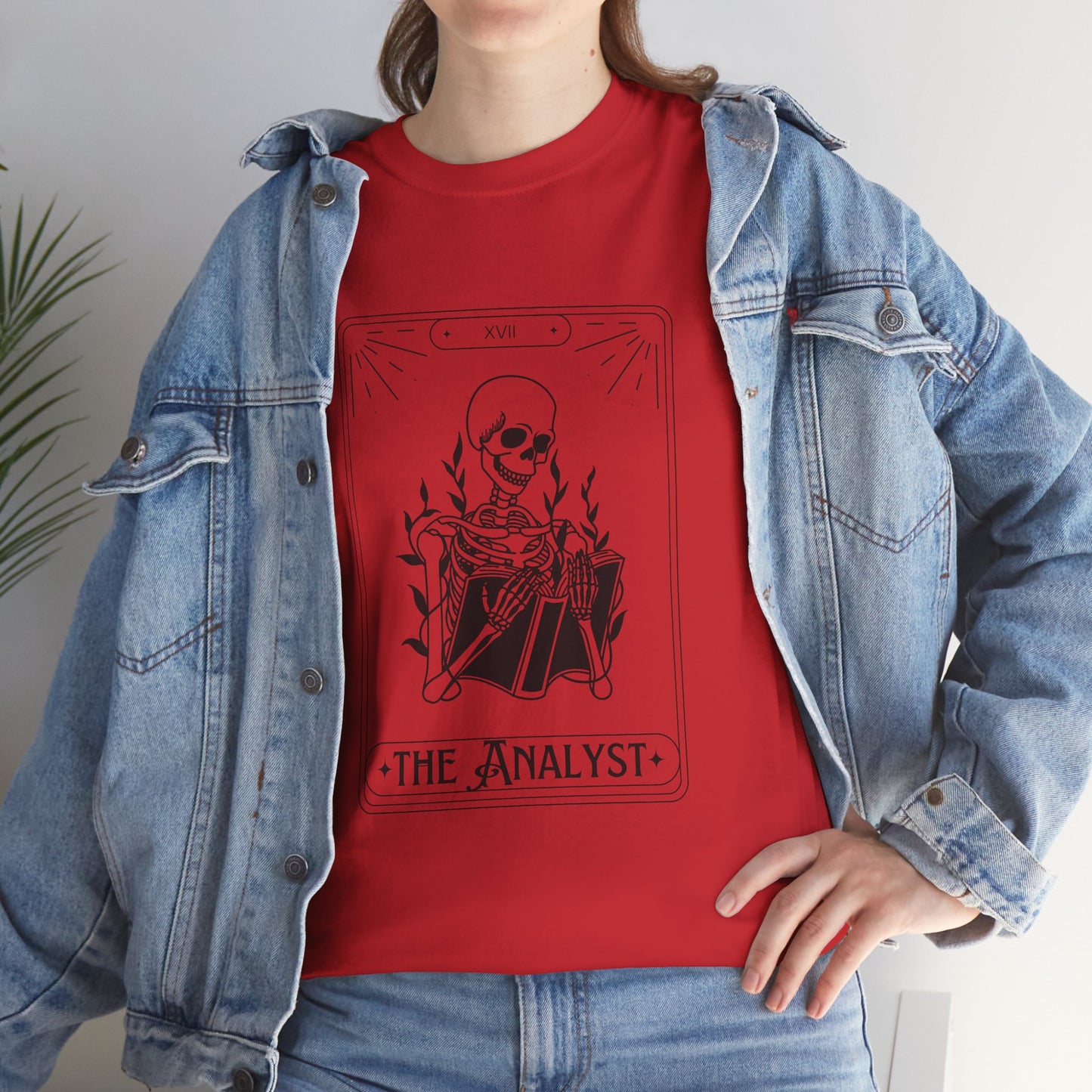 The Analyst Unisex Heavy Cotton Tee - Casual Skeleton Graphic T-Shirt