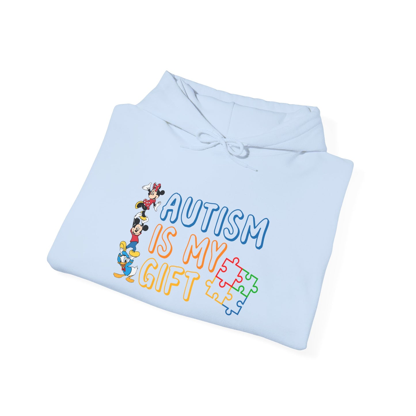 Autism Is My Gift Hoodie — Colorful Puzzle Piece Awareness Sweatshirt