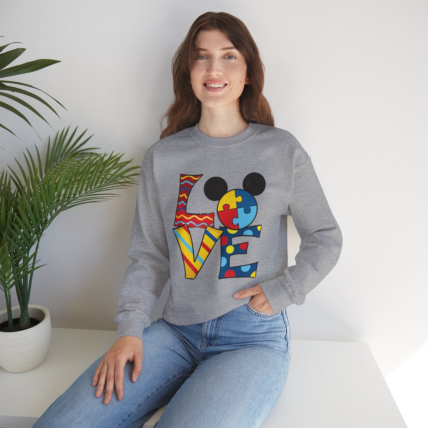 Autism Awareness LOVE Crewneck Sweatshirt