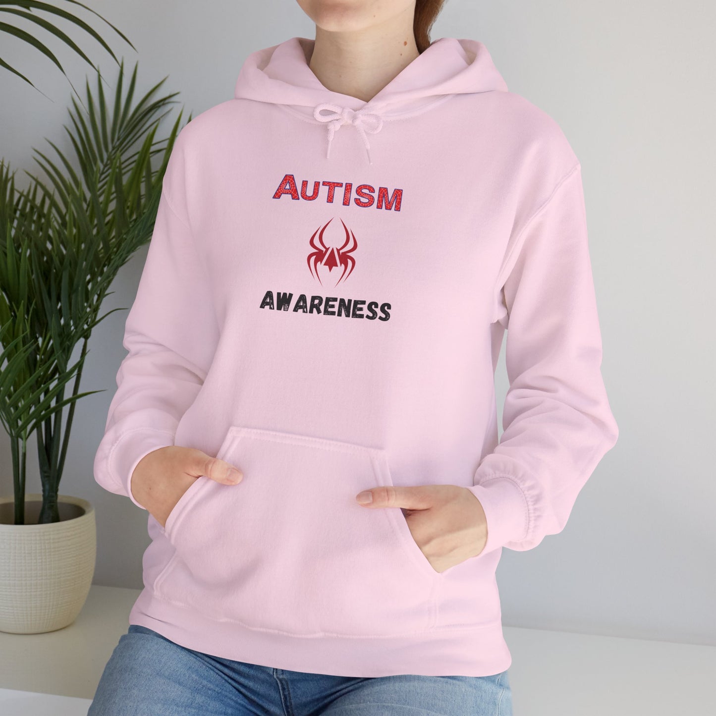 Autism Awareness Hoodie — Pink Ribbon Design