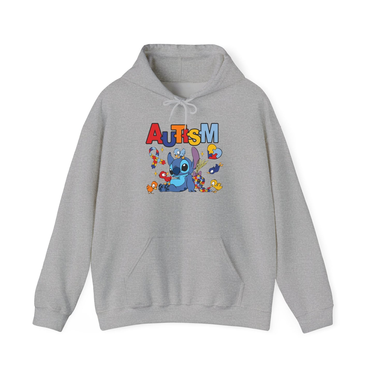 Autism Awareness Hoodie — Colorful Puzzle Heart Support Design