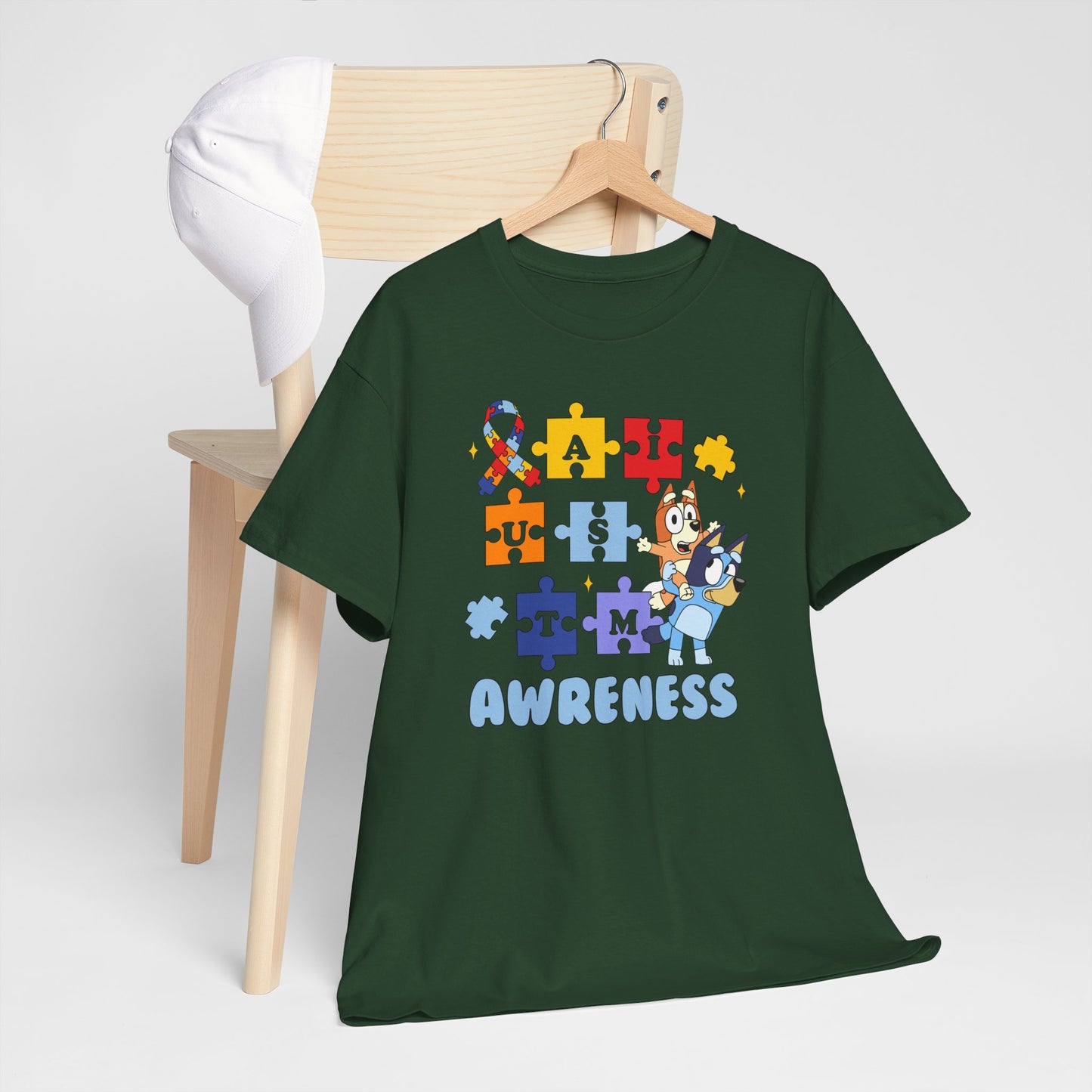 Autism Awareness Puzzle Tee - "I Am Awareness" Support Shirt