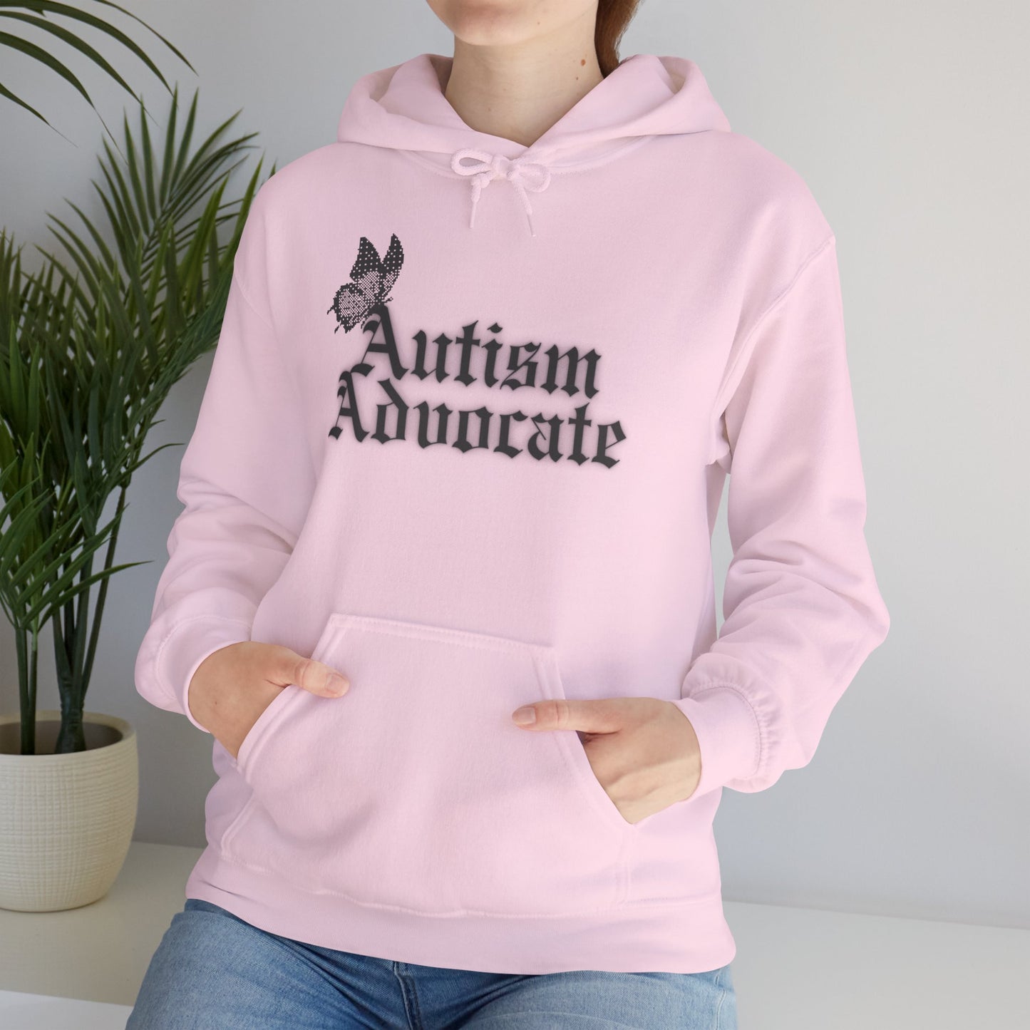 Autism Advocate Hoodie — Gothic Script Awareness Pullover