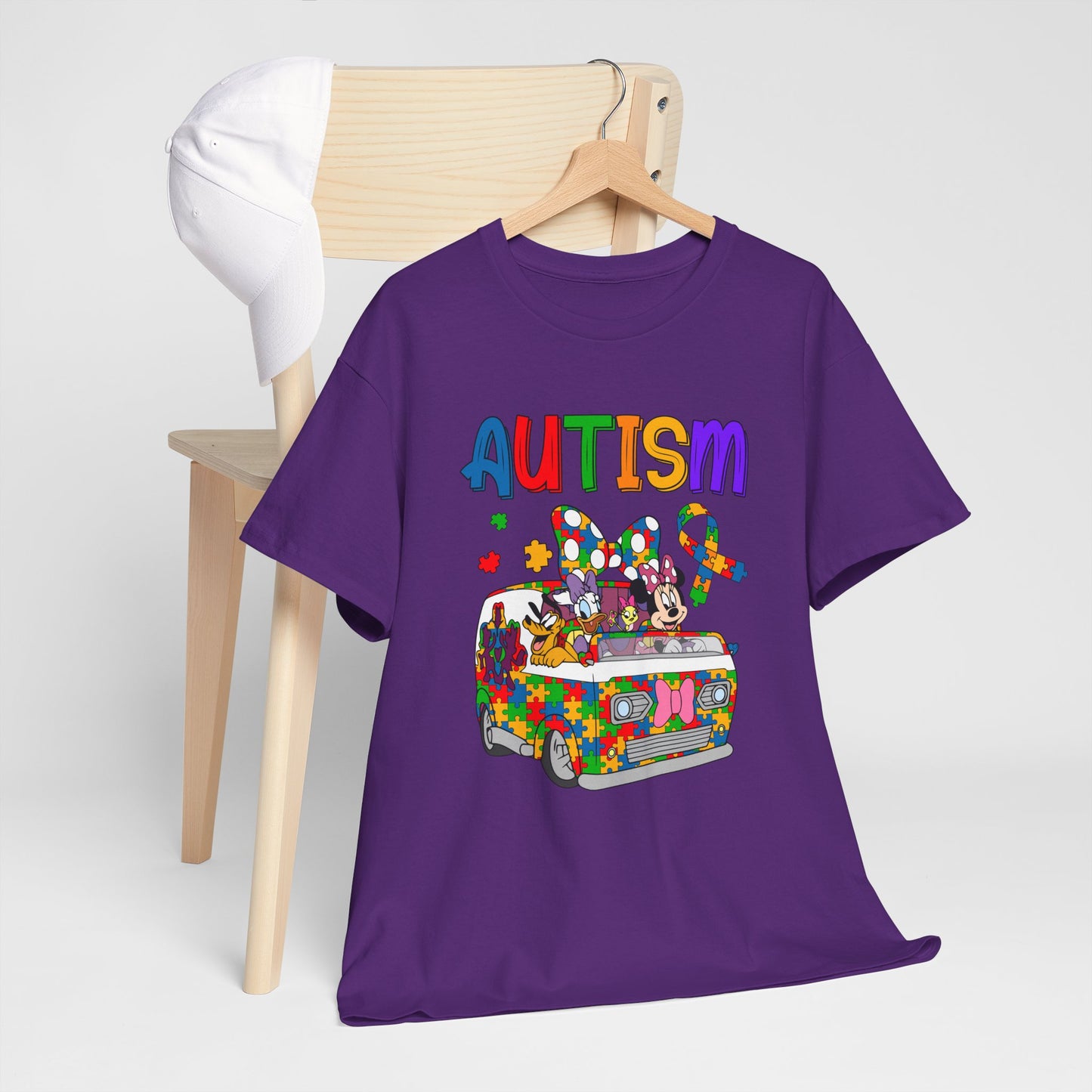Autism Awareness Puzzle Van T-Shirt — Colorful Support Tee